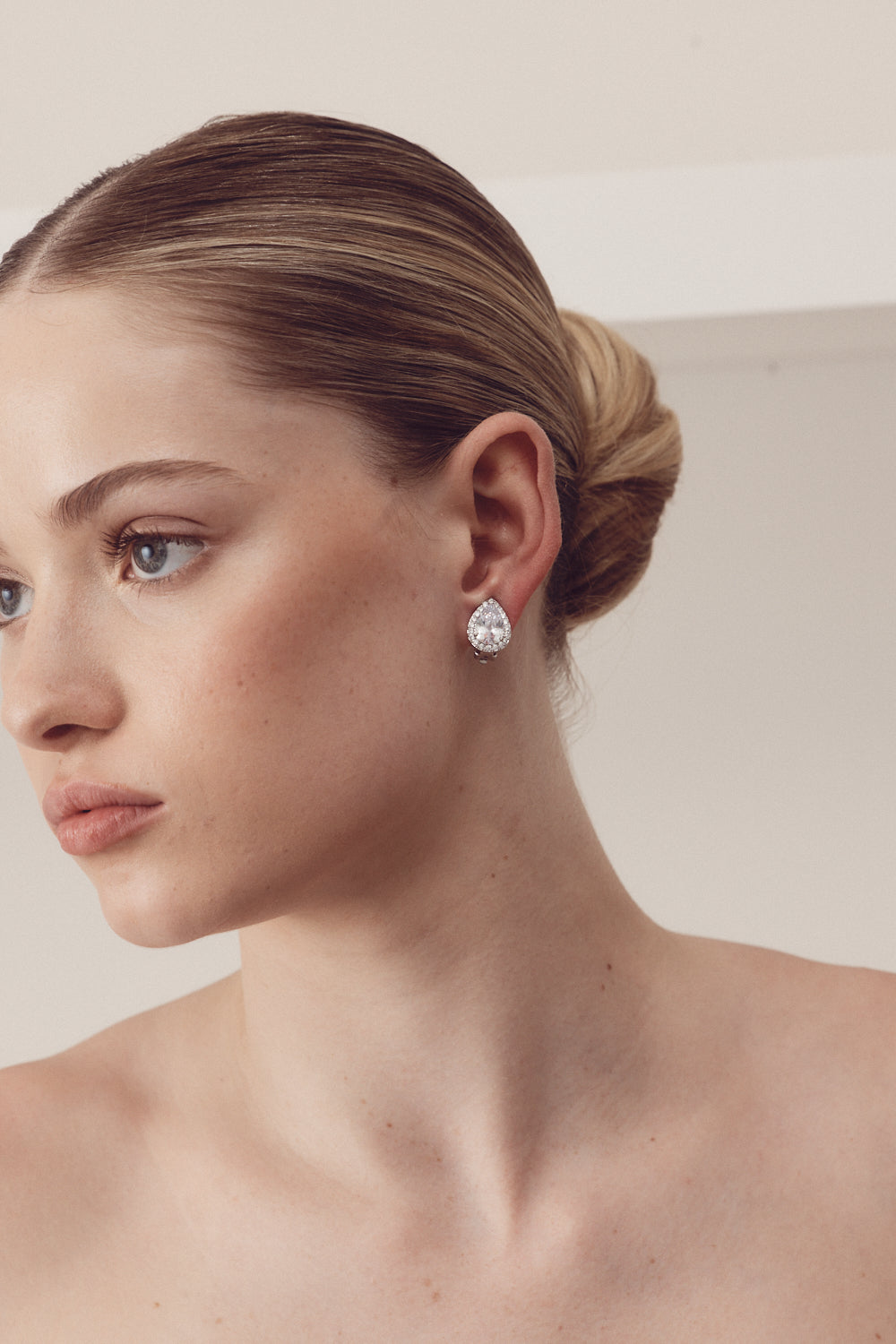 Buy Celestine - Classic Crystal Teardrop Bridal Stud Earrings online | The White Collection Australia