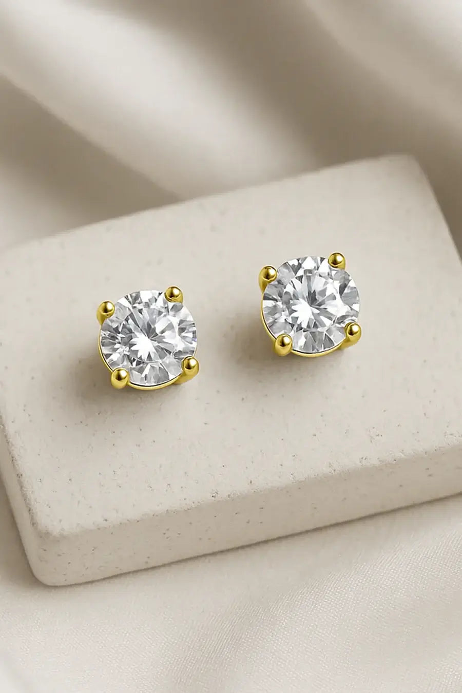 Buy Lola Knight - Jacinta - Crystal Stud Earrings - 18K Gold online | The White Collection Australia