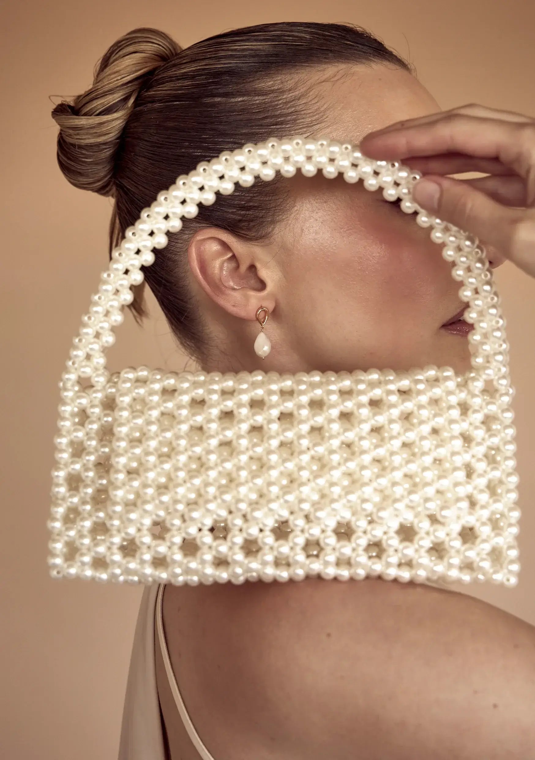 Buy Lola Knight - Coco Ivory Pearl Bag online | The White Collection Australia