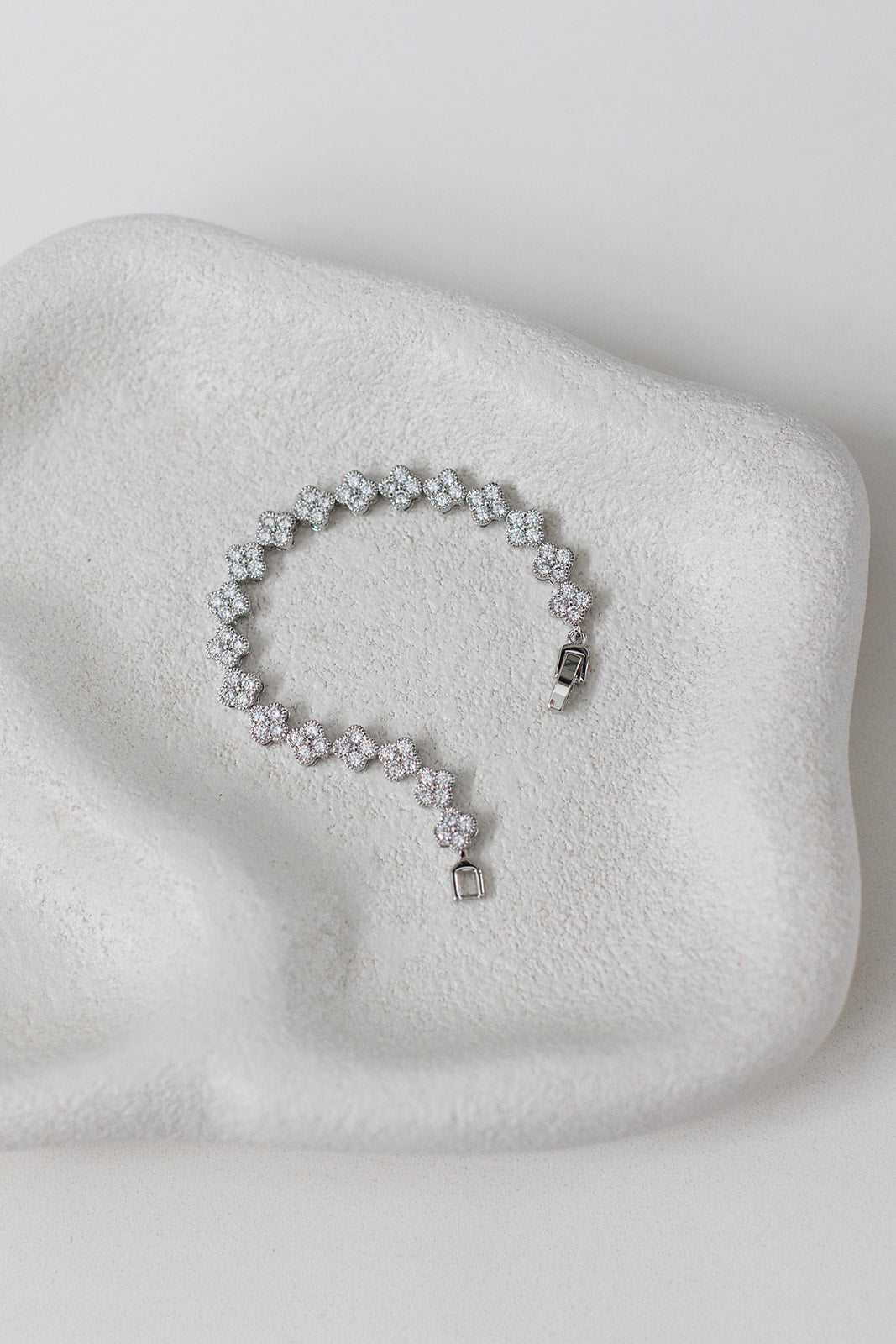 Buy Daisy - Clover Crystal Bridal Bracelet online | The White Collection Australia