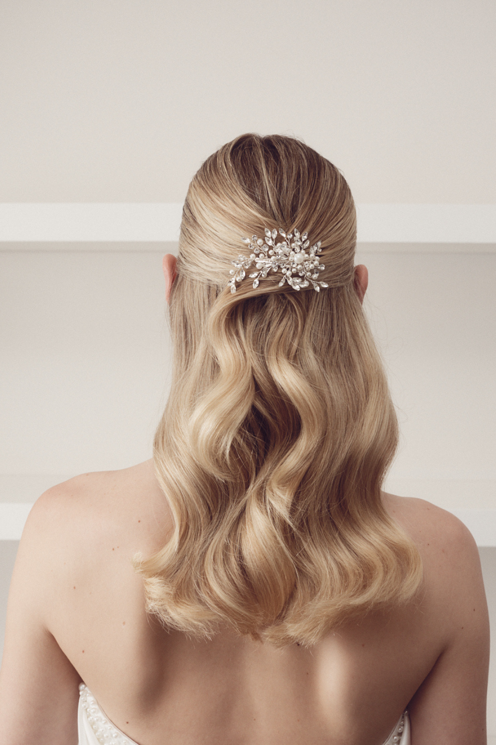 Buy Daphne - Delicate Crystal & Pearl Cluster Bridal Hair Combonline | The White Collection Australia