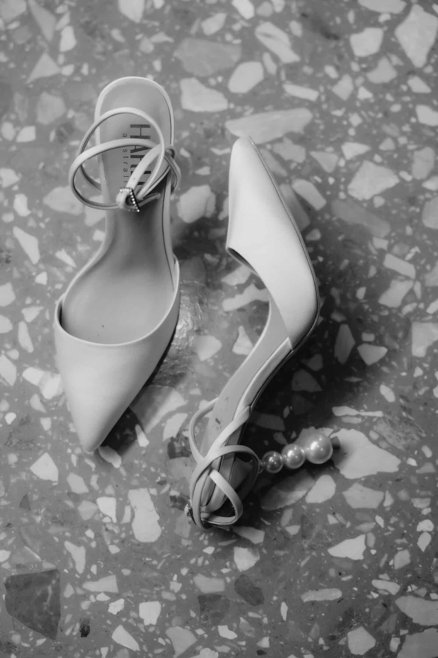 Frances - Pearl Heel Stiletto with Pointed Toe - Soft White