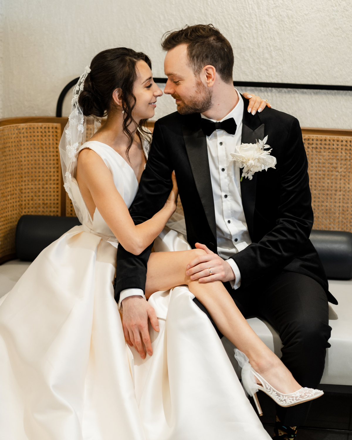 Edna - Floral and Tulle Bow Pump
