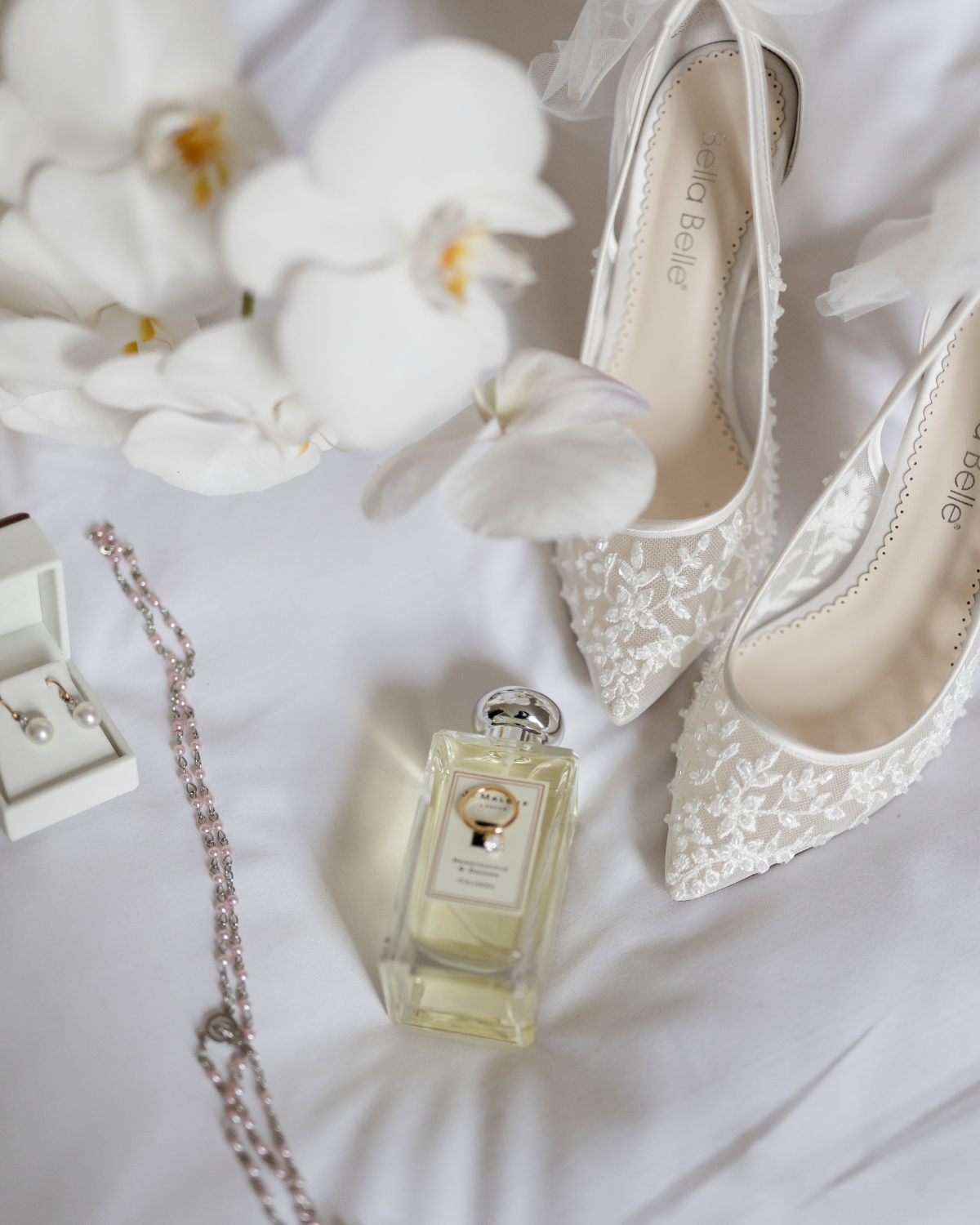 Edna - Floral and Tulle Bow Pump