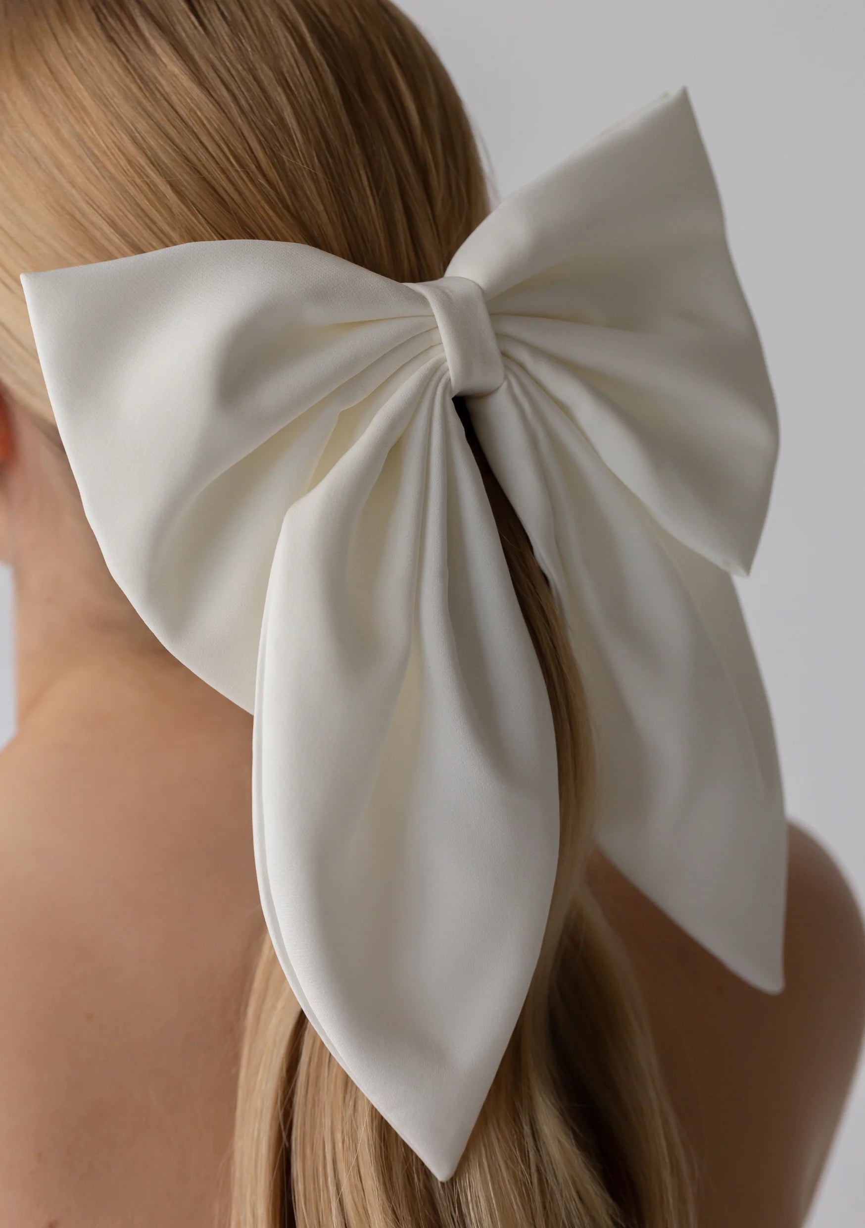 Buy Lola Knight - Emma Crepe Bow - Ivory online | The White Collection Australia