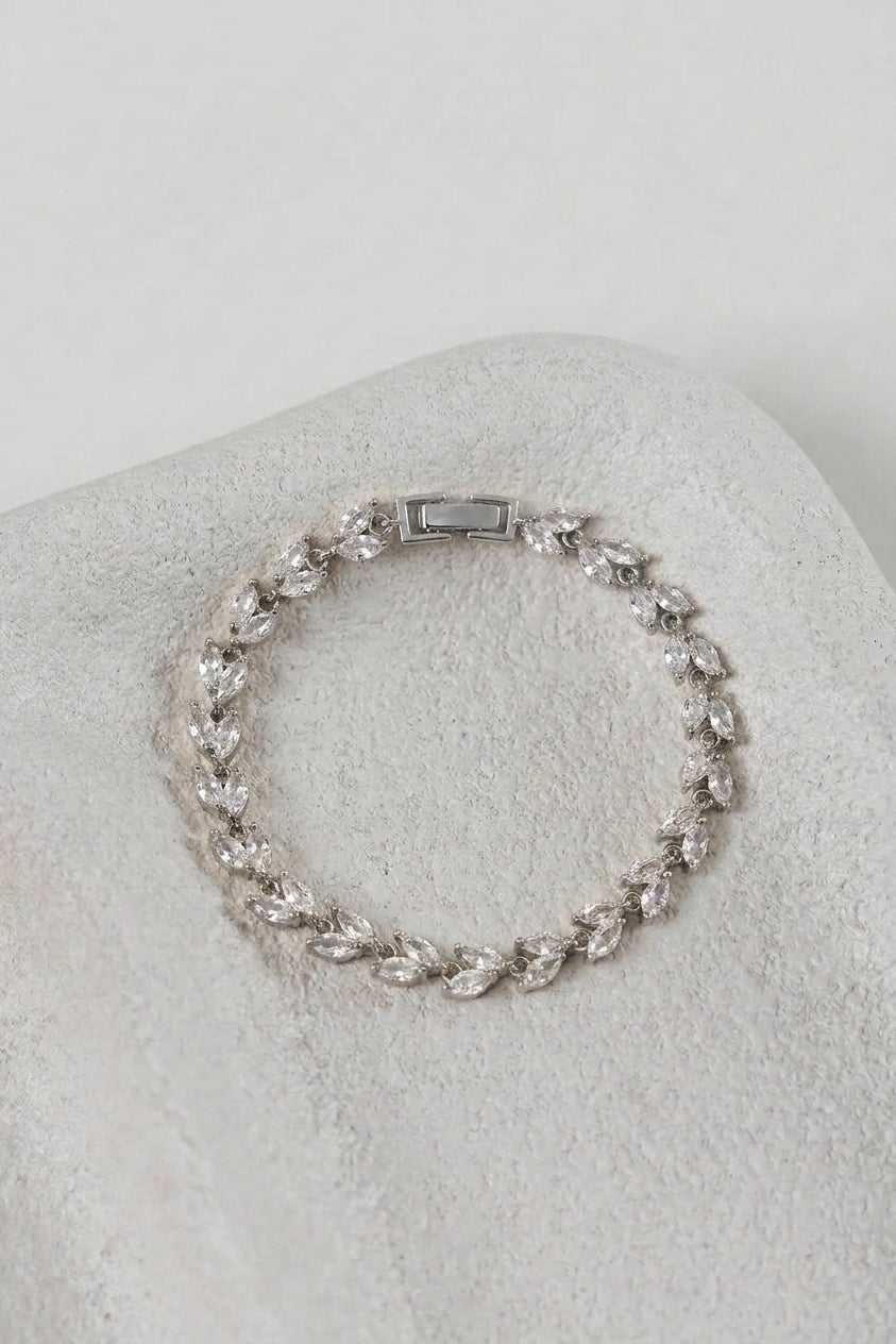 Buy Emma - Marquise Leaf Crystal Bridal Bracelet online | The White Collection Australia