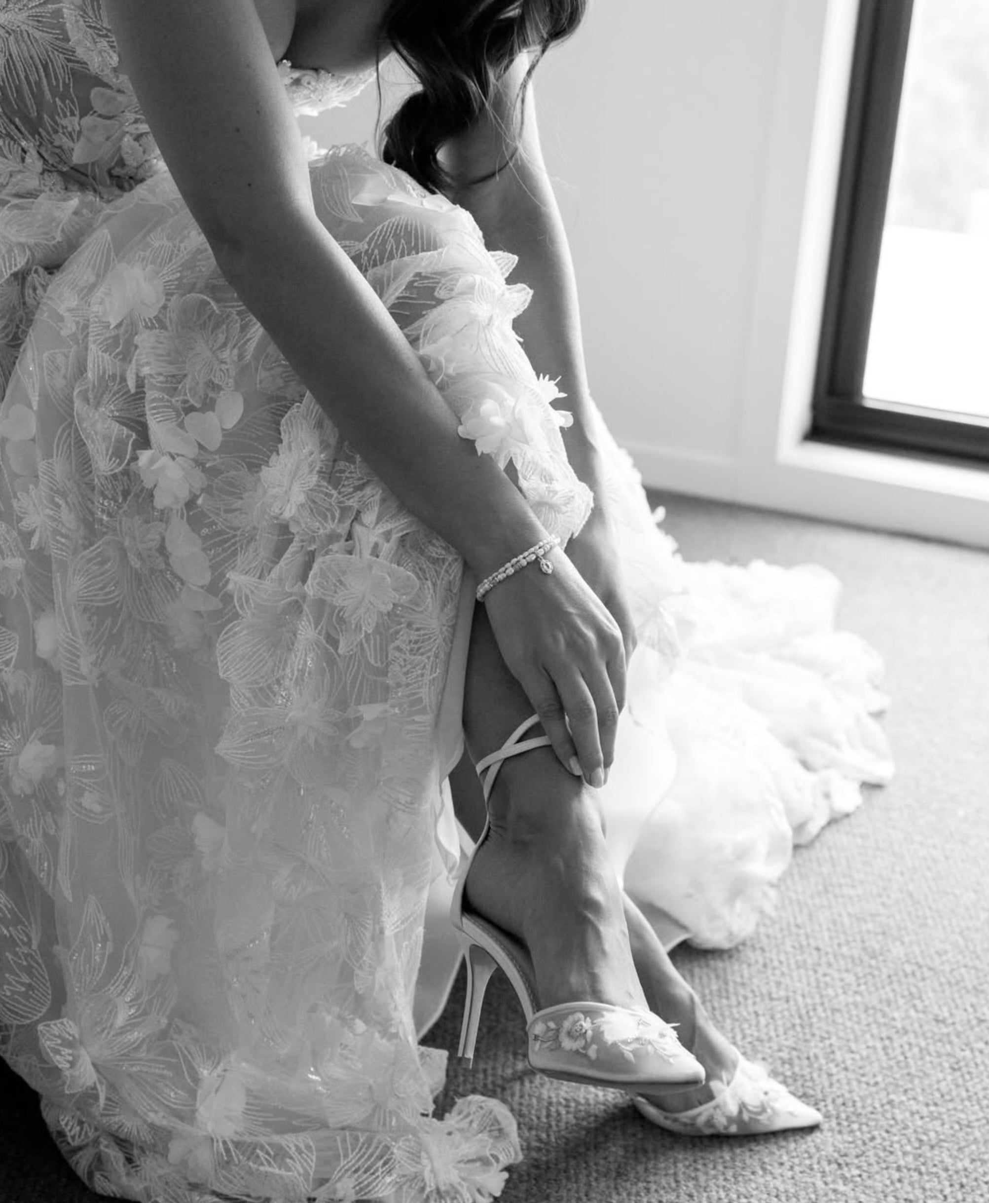 Eve - Ivory Butterfly Heels