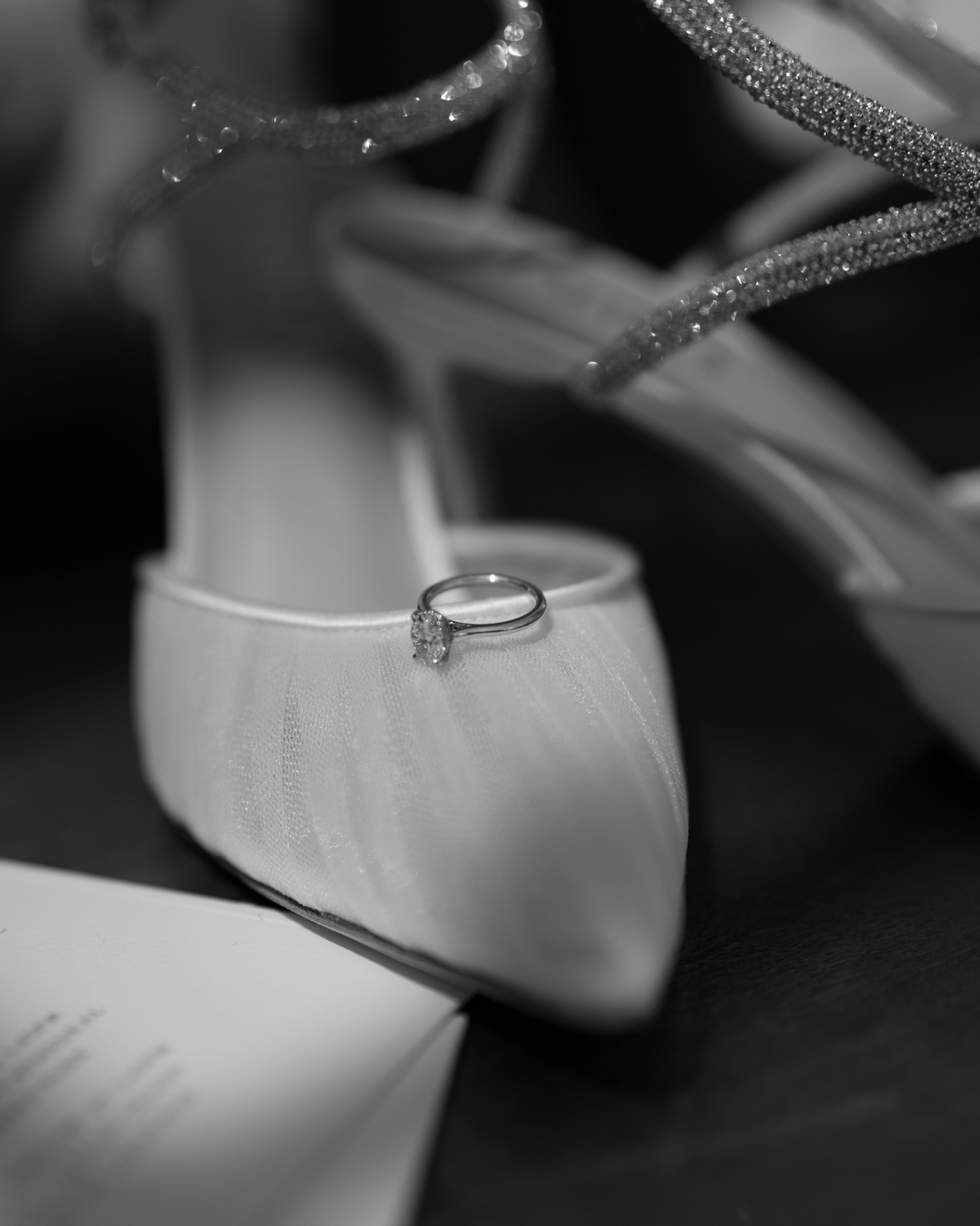 Georgia Crystal - White Tulle Point with Crystal Strap