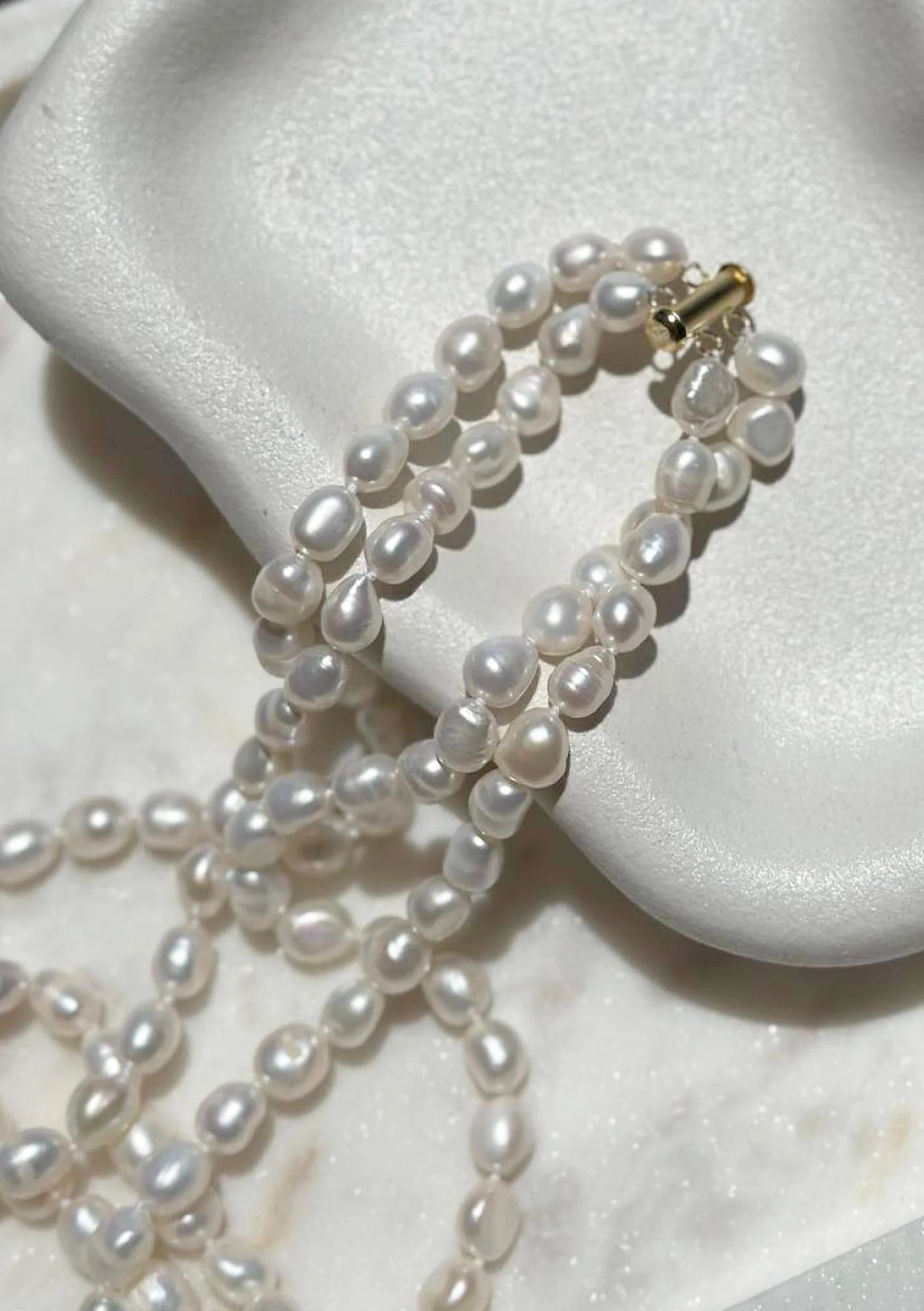 Buy Lola Knight - Gianna Freshwater Pearl Bridal Necklace - 18K Gold online | The White Collection Australia
