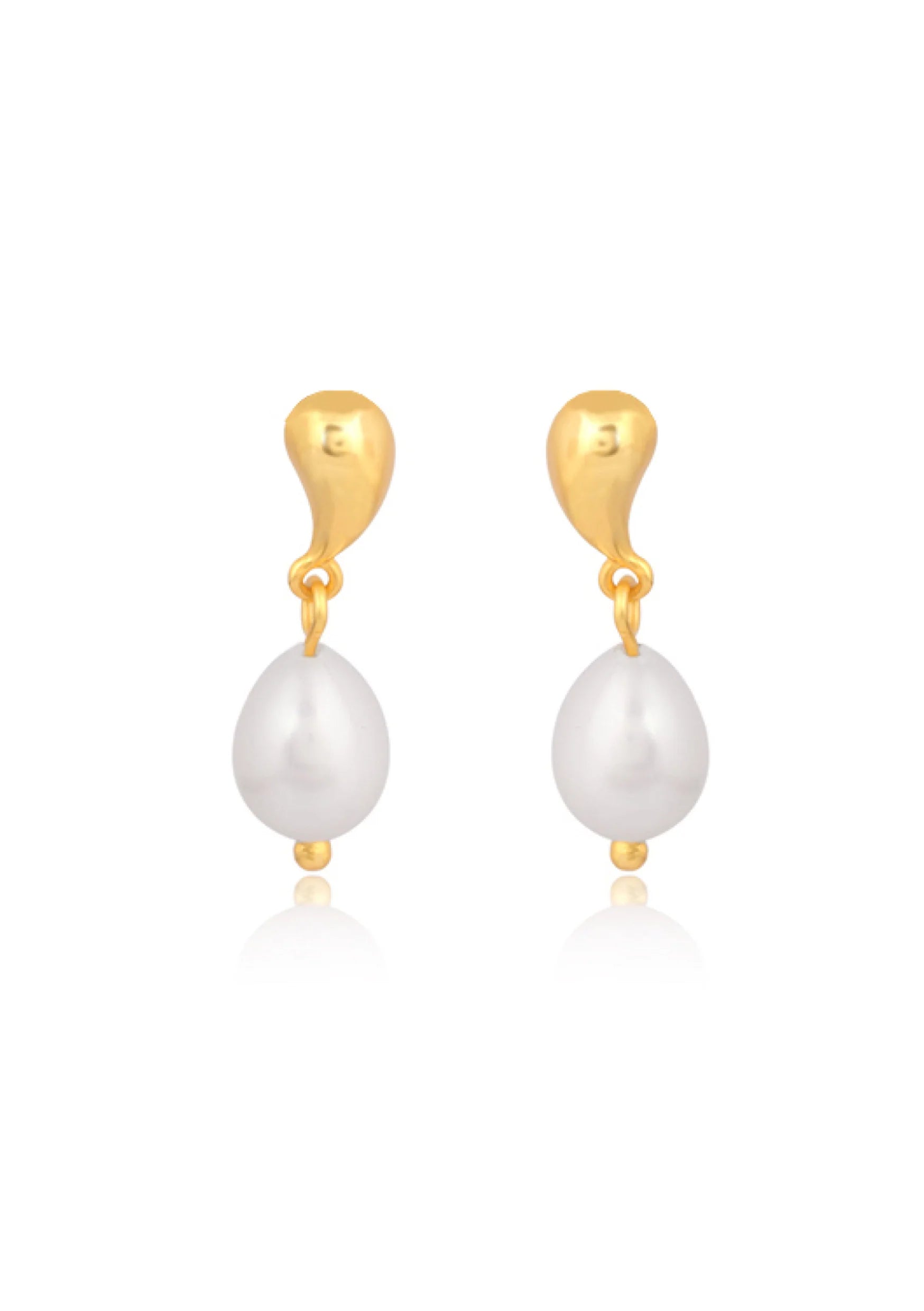 Buy Lola Knight - Hailey - Pearl Drop Bridal Earrings - Gold online | The White Collection Australia
