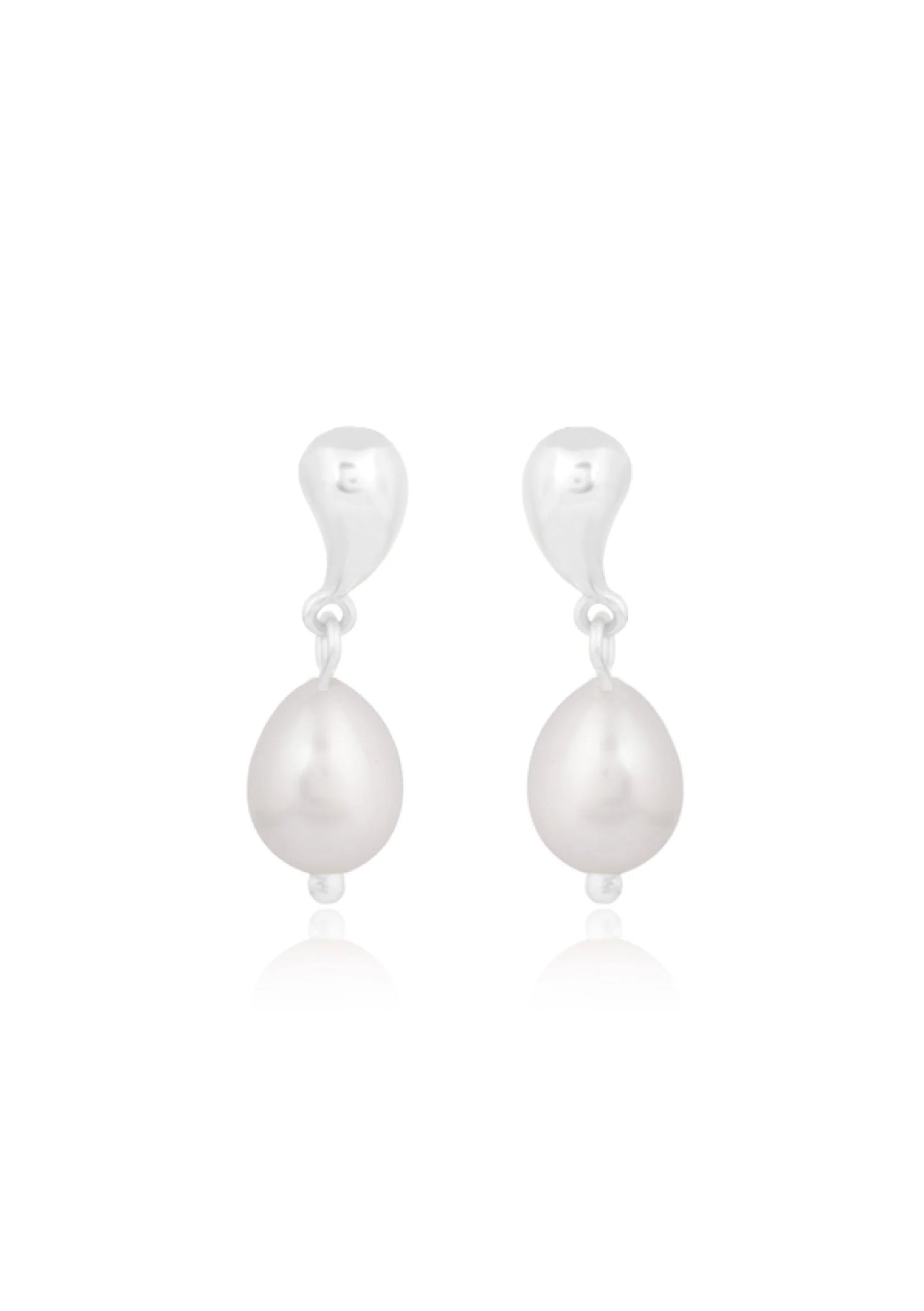 Buy Lola Knight - Hailey - Pearl Drop Bridal Earrings - Silver online | The White Collection Australia