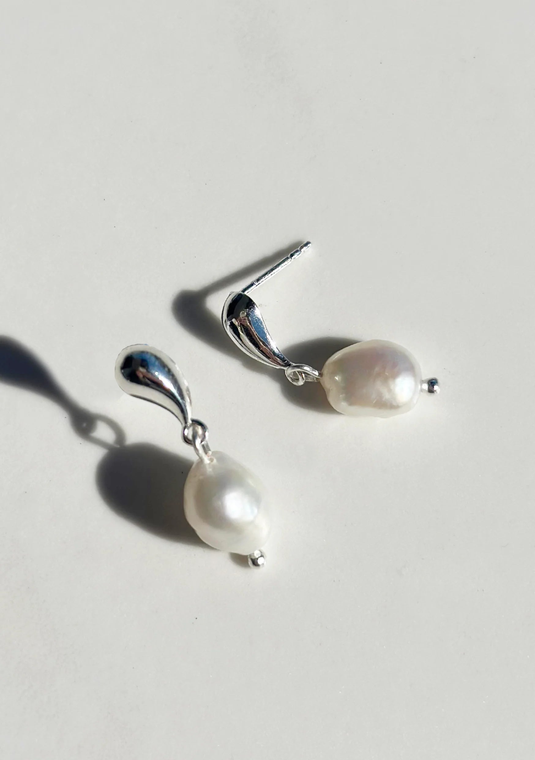 Buy Lola Knight - Hailey - Pearl Drop Bridal Earrings - Silver online | The White Collection Australia