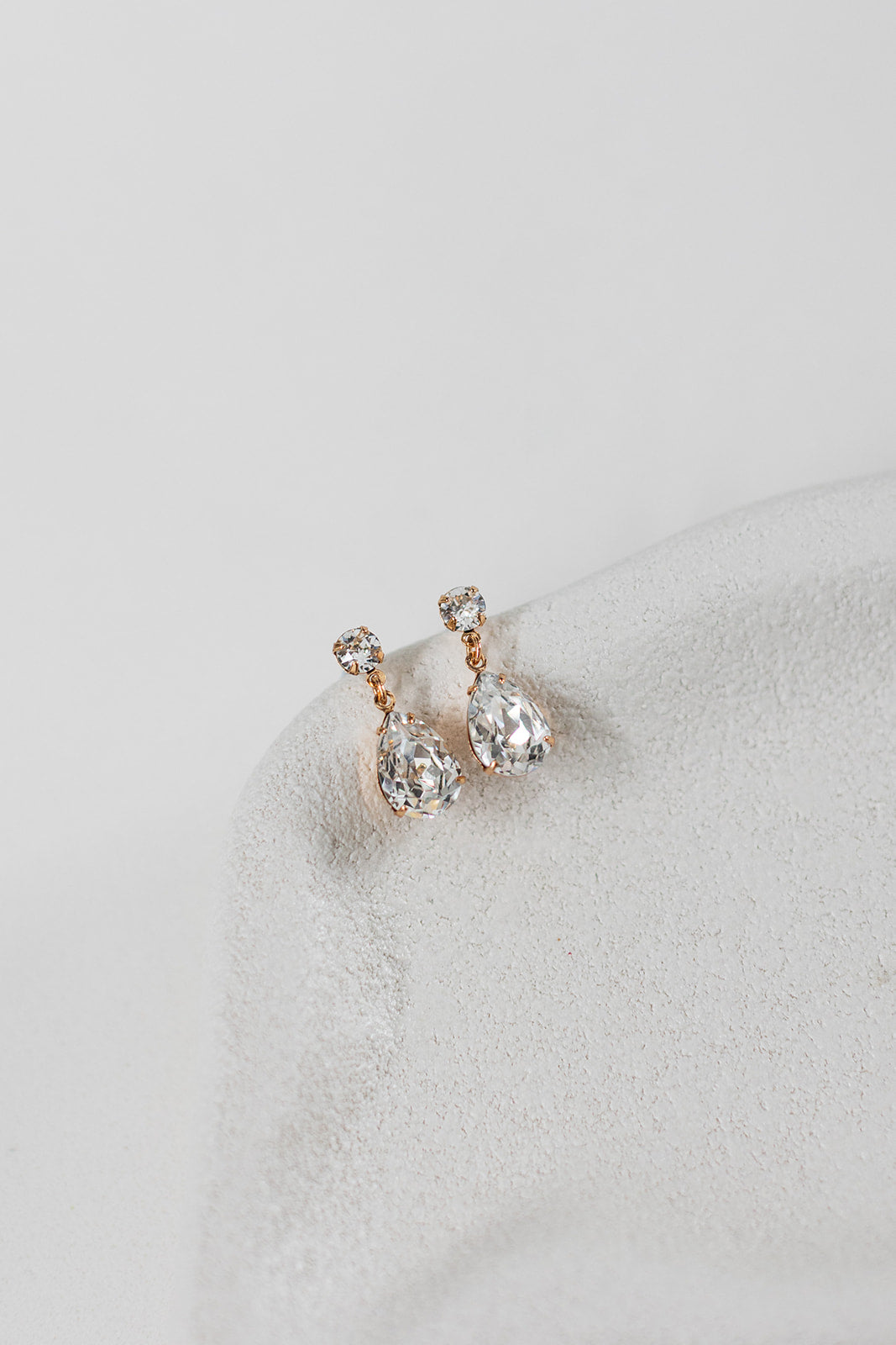 Hannah - Swarovski Pear Drop Bridal Earrings
