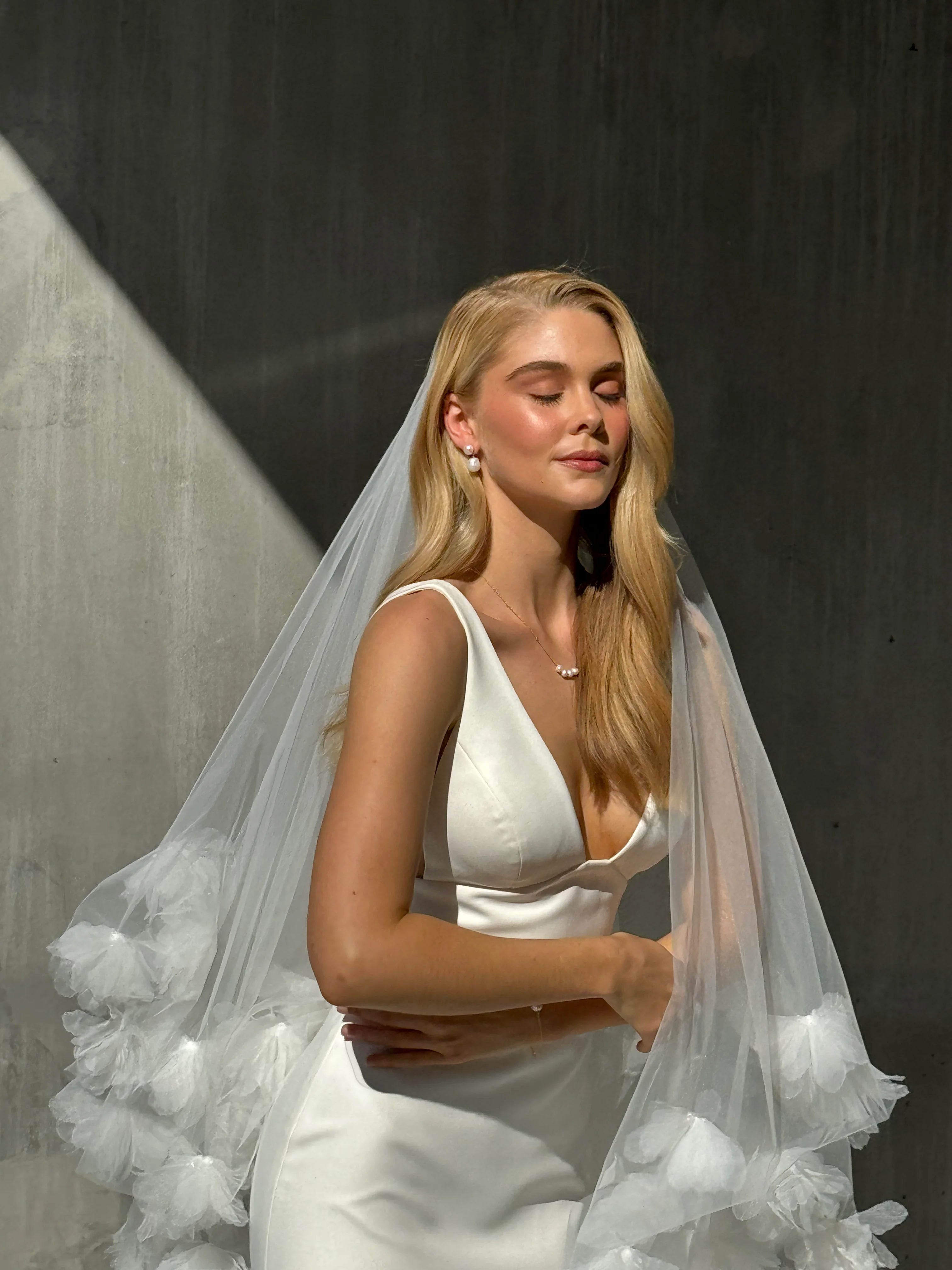 Buy Lola Knight - Audrey - Pearl Drop Bridal Earrings - Silver online | The White Collection Australia
