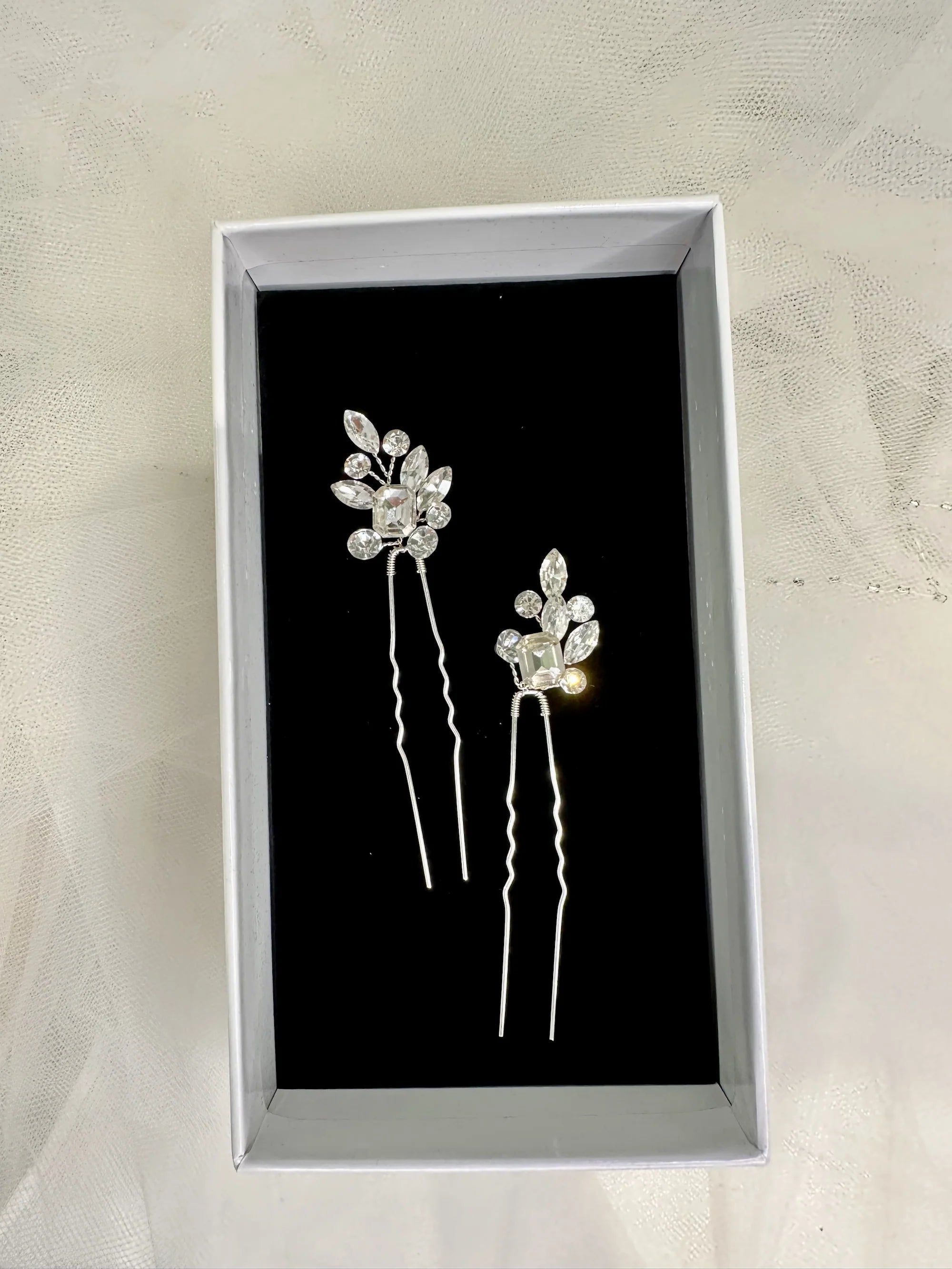 Paige - Crystal Bridal Hair Pin Pair