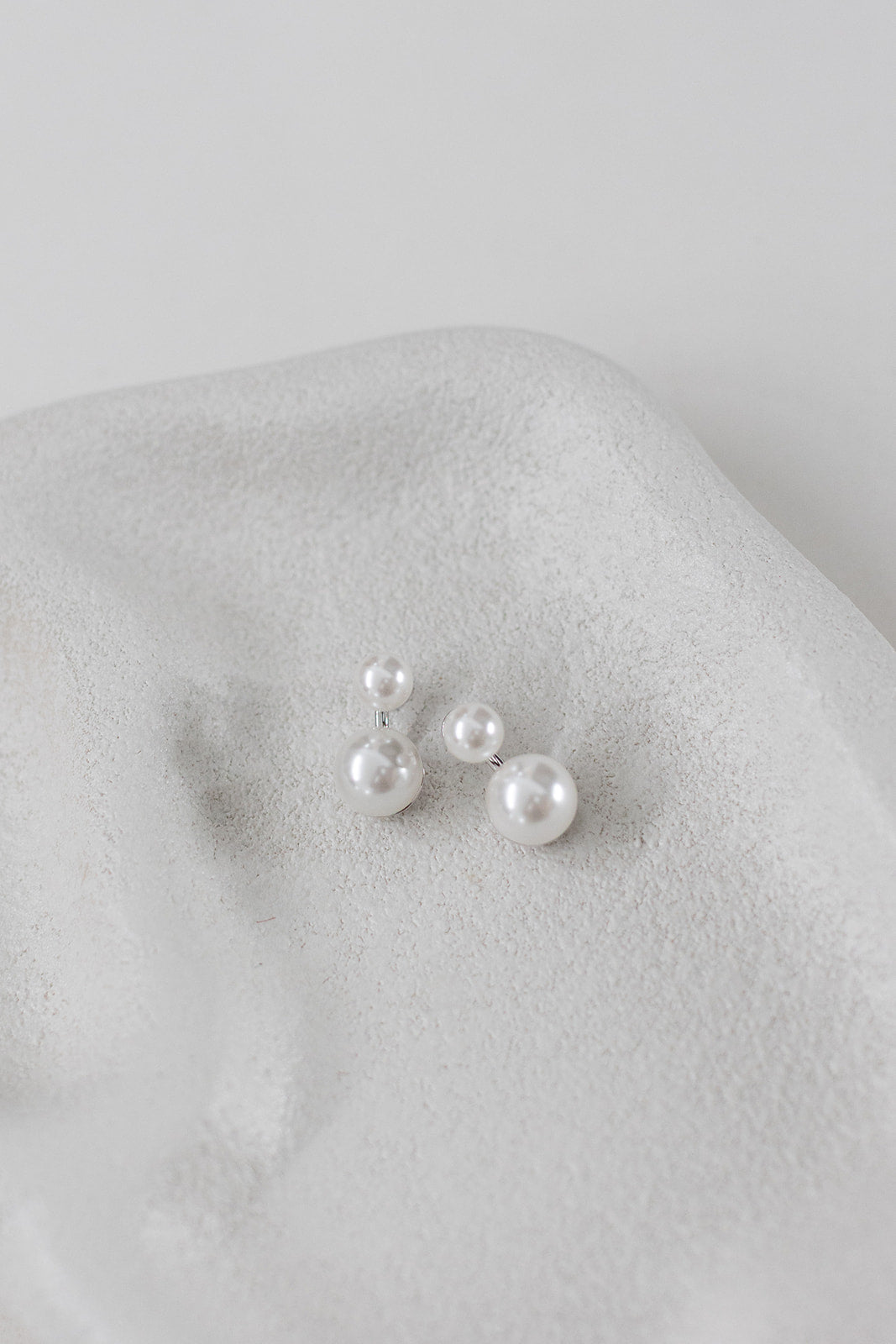 Buy Irina - Double Pearl Jacket Bridal Earrings online | The White Collection Australia