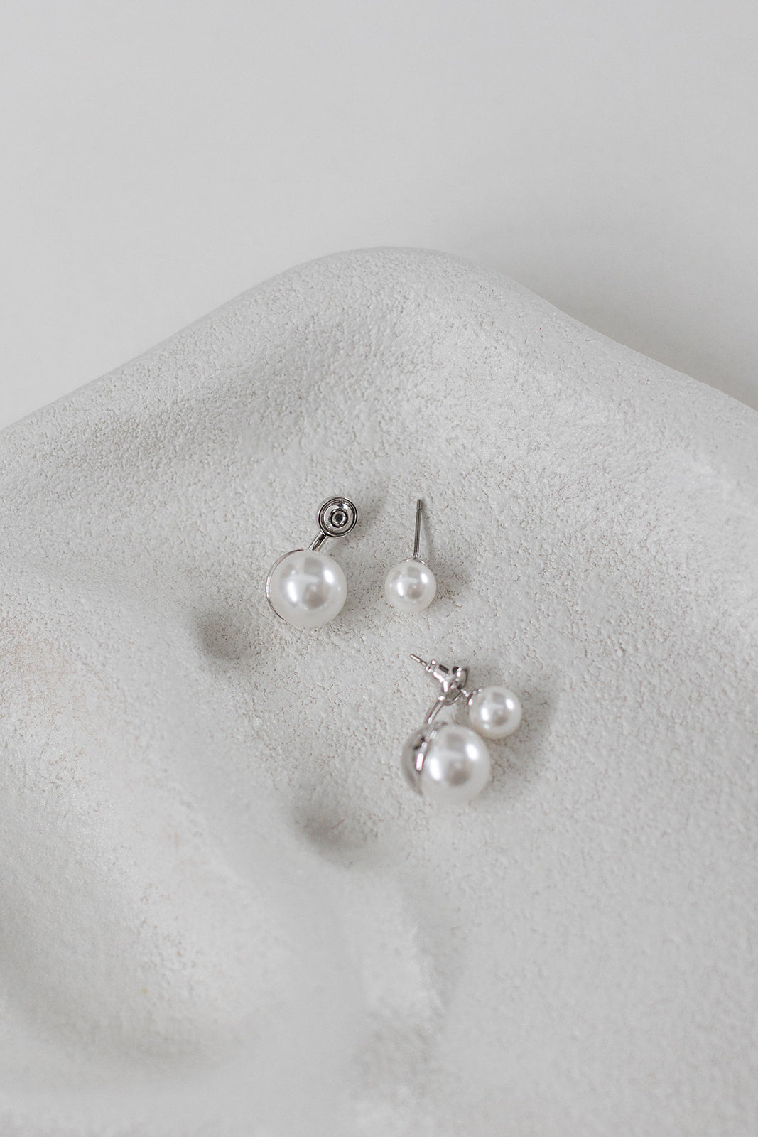 Buy Irina - Double Pearl Jacket Bridal Earrings online | The White Collection Australia