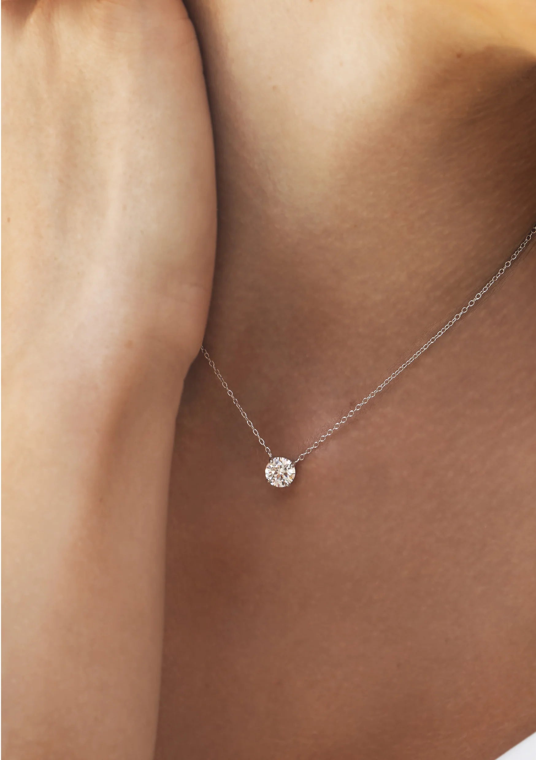Buy Lola Knight - Lily Crystal Necklace - Silver online | The White Collection Australia