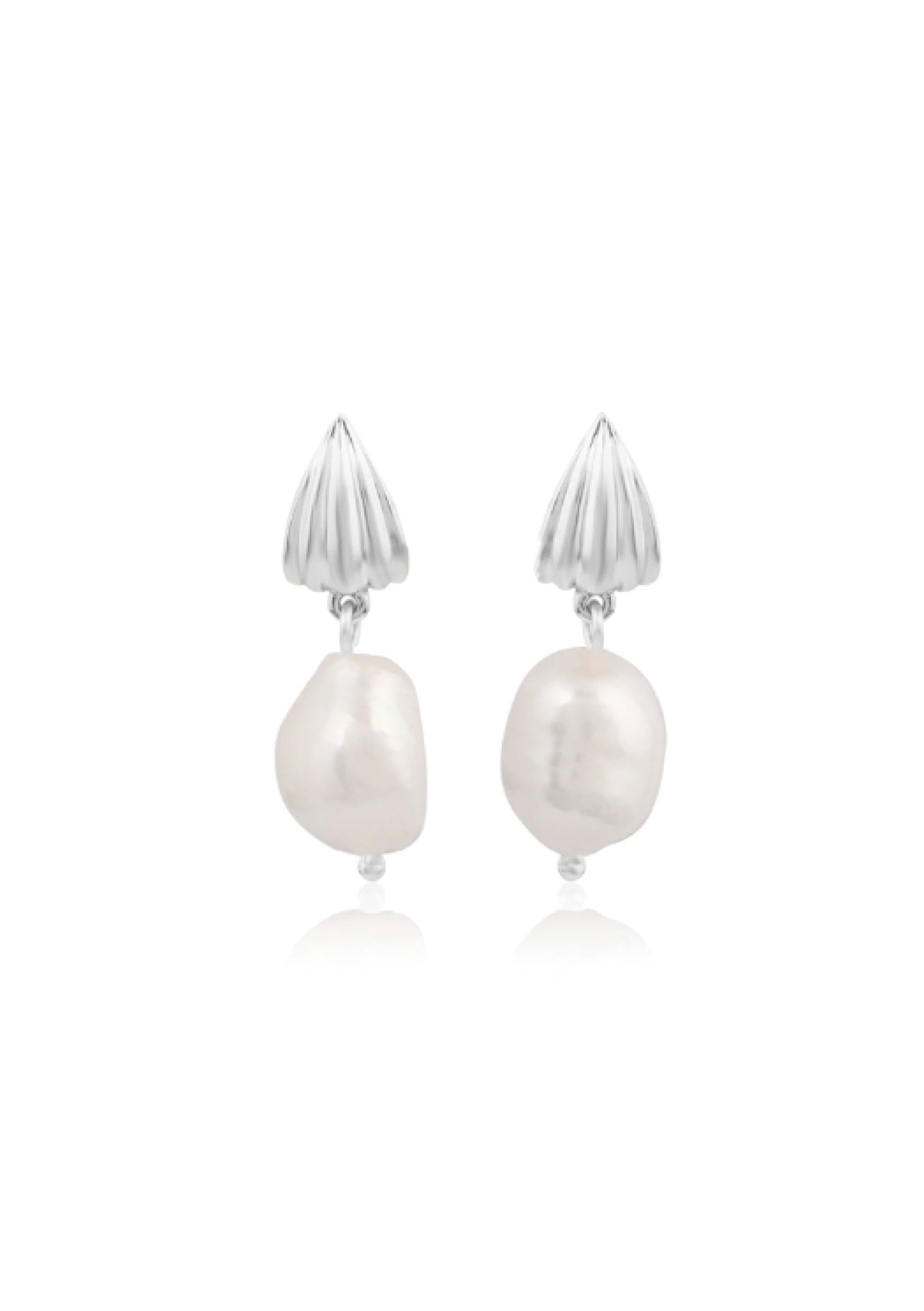 Buy Lola Knight - Marinda - Freshwater Pearl Drop Earrings - Silver online | The White Collection Australia