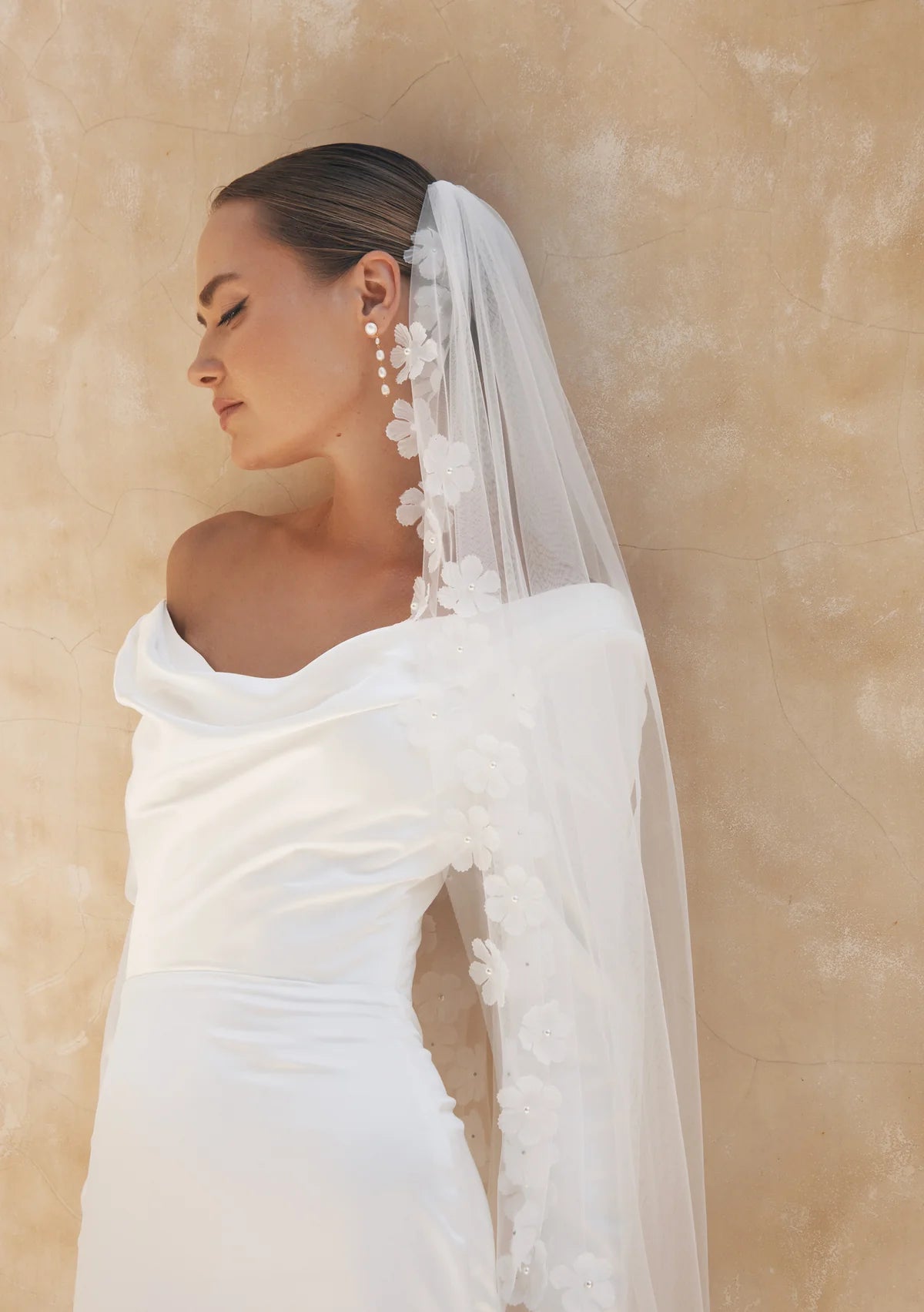 Lola Knight - Marigold - Ivory Flower Wedding Veil