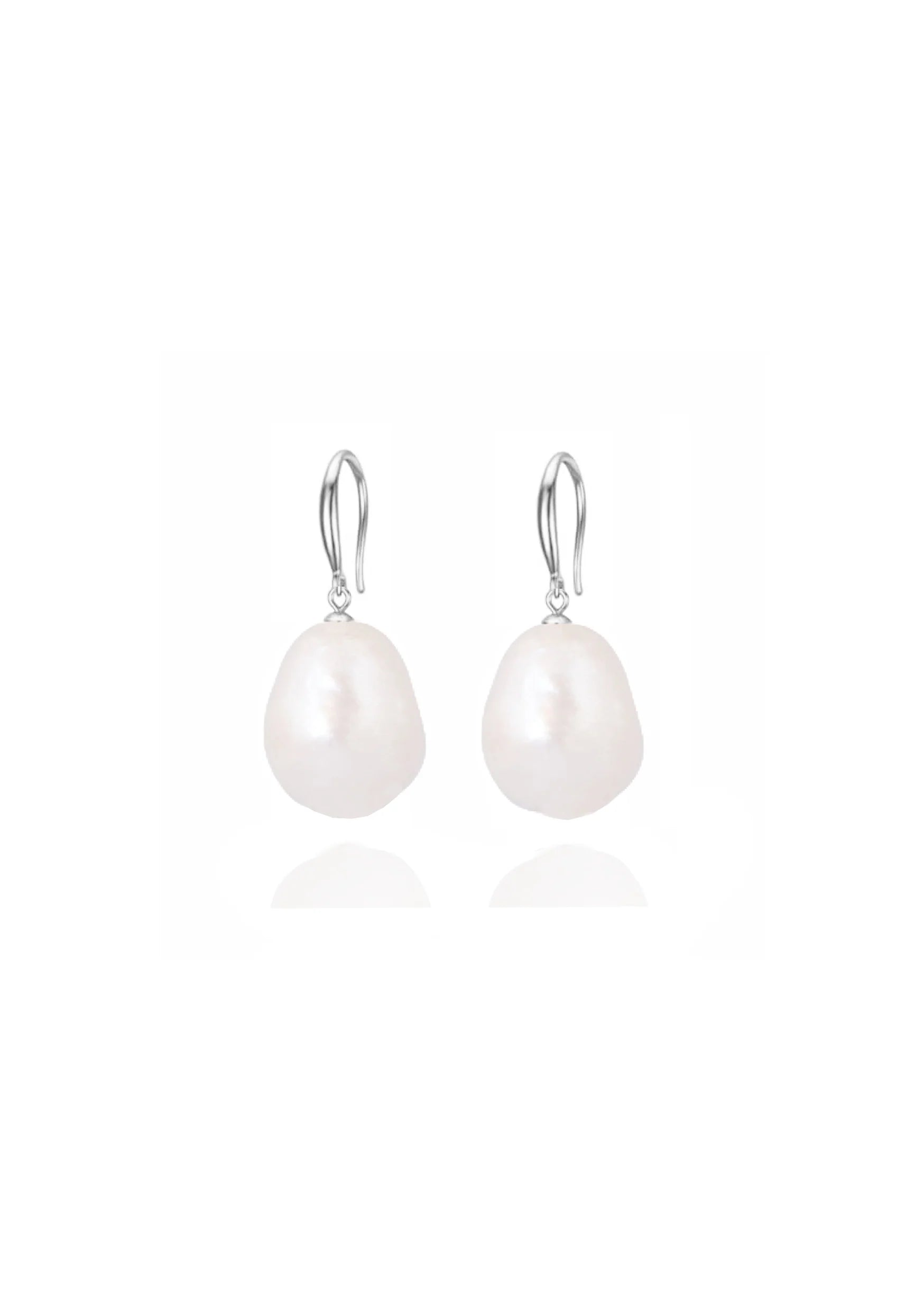 Lola Knight - Mia - Pearl Drop Bridal Earrings - Silver