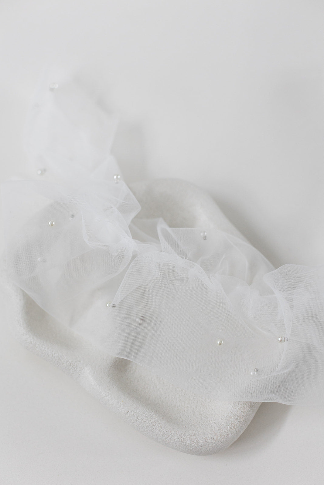 Buy The White Collection Accessories - Paris - White Pearl Tulle Gloves online | The White Collection Australia