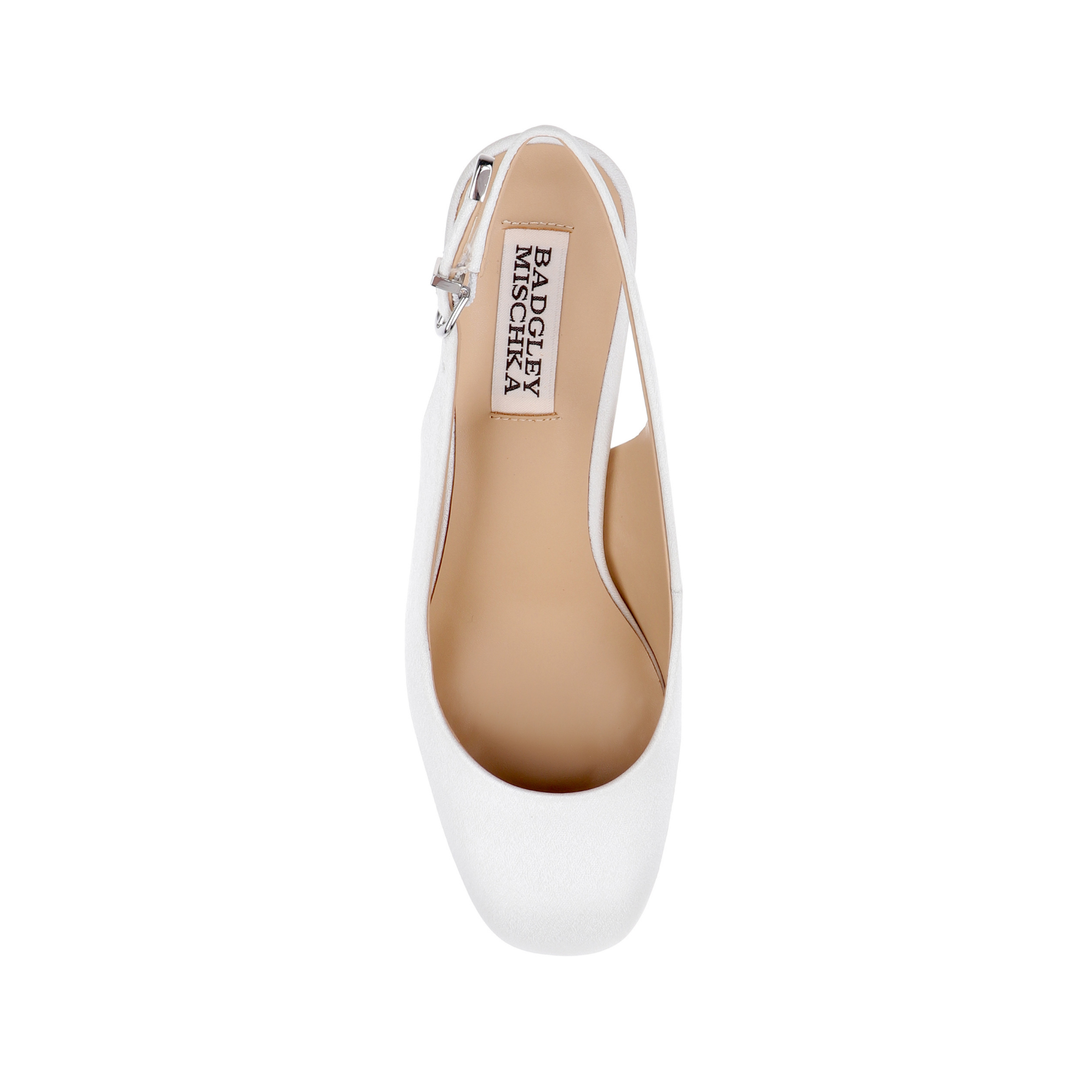 Rylan - Satin Platform Slingback Pumps - Soft White