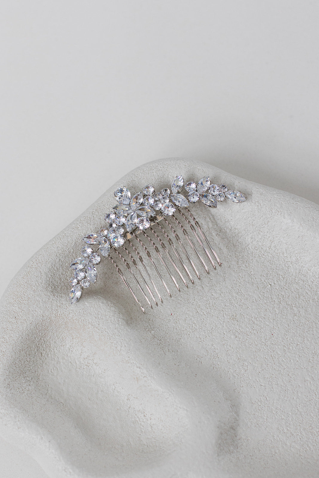 Buy Saphira - Elegant Sparkling Crystal Bridal Comb online | The White Collection Australia