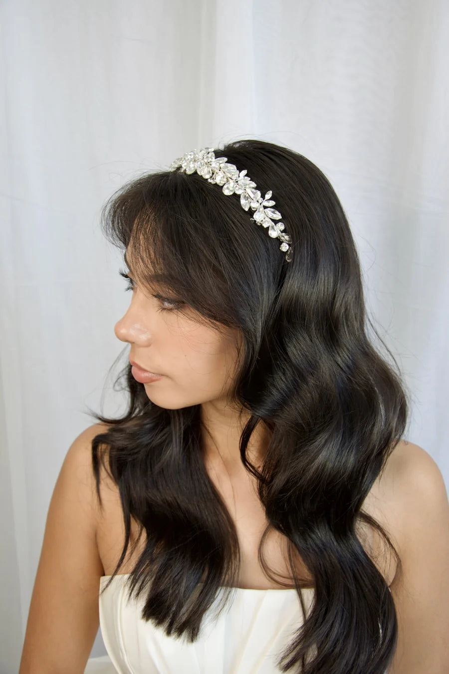 Buy Tiana - Pear and Marquise Sparkling Crystal Bridal Headband Crown online | The White Collection Australia