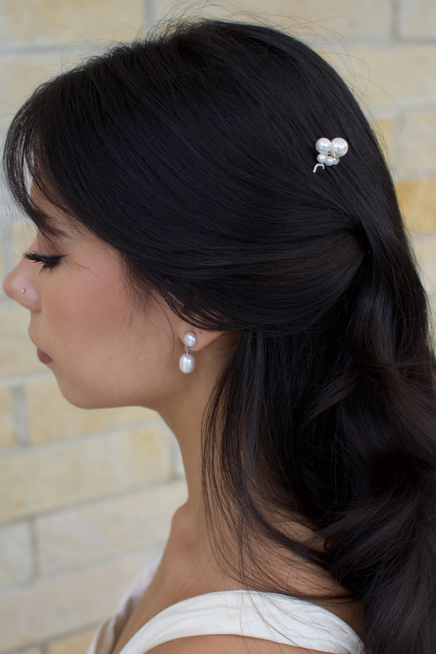 Penny - Pearl & Crystal Bridal Hair Pin Trio
