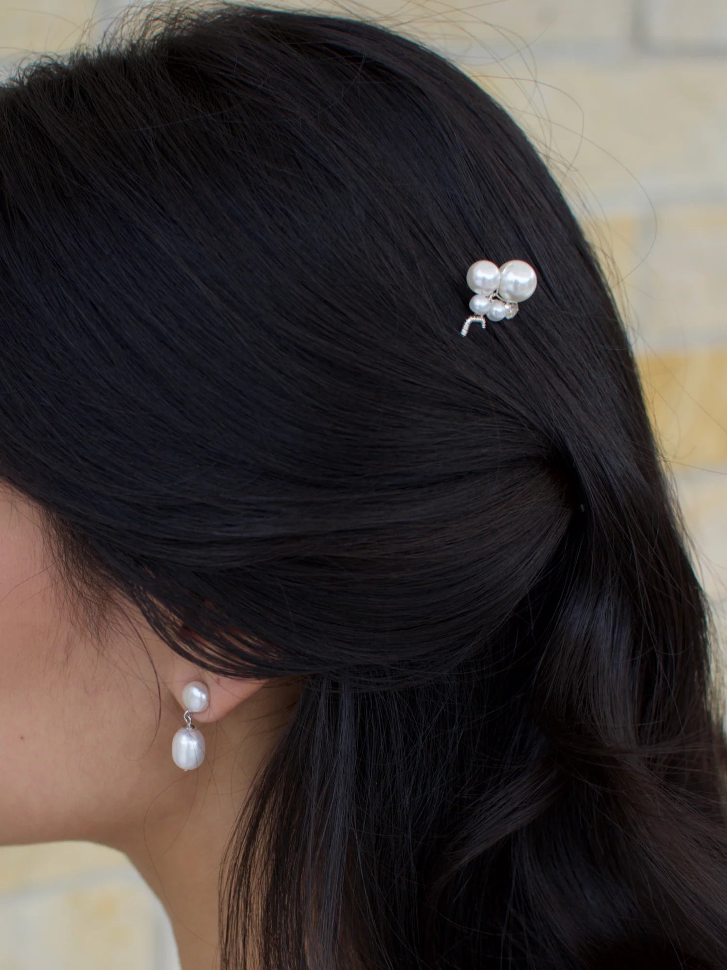 Penny - Pearl & Crystal Bridal Hair Pin Trio