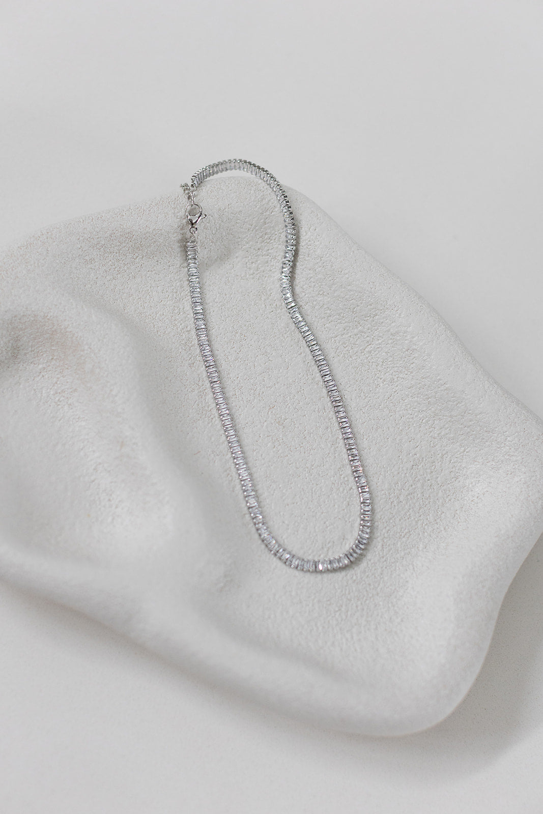 Buy Sidney - Classic Baguette Crystal Bridal Tennis Necklace online | The White Collection Australia