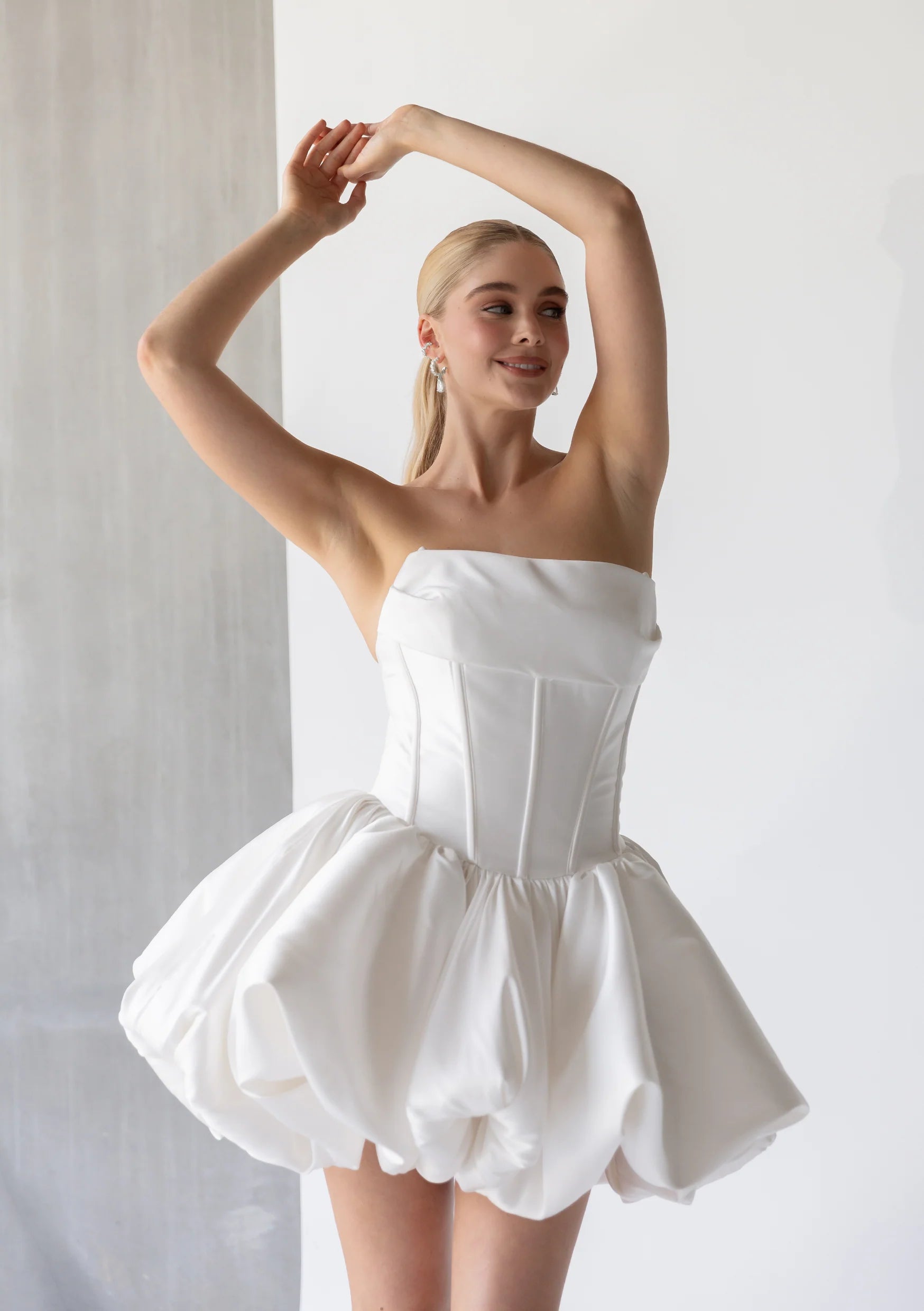 Lola Knight - Stella - Crystal Bridal Drop Earrings - Silver