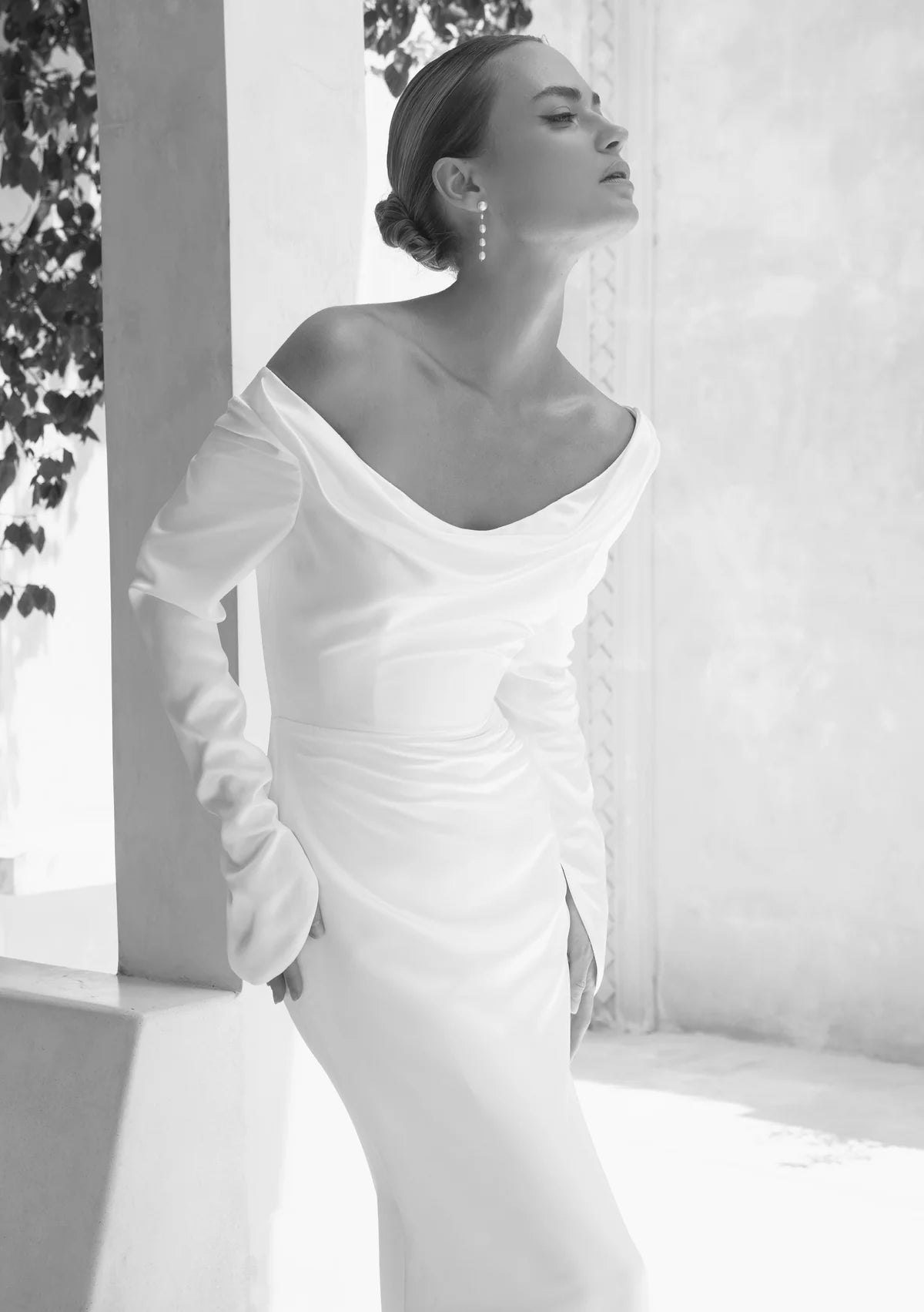 Buy Lola Knight - Summer - Pearl Drop Bridal Earrings - Silver online | The White Collection Australia