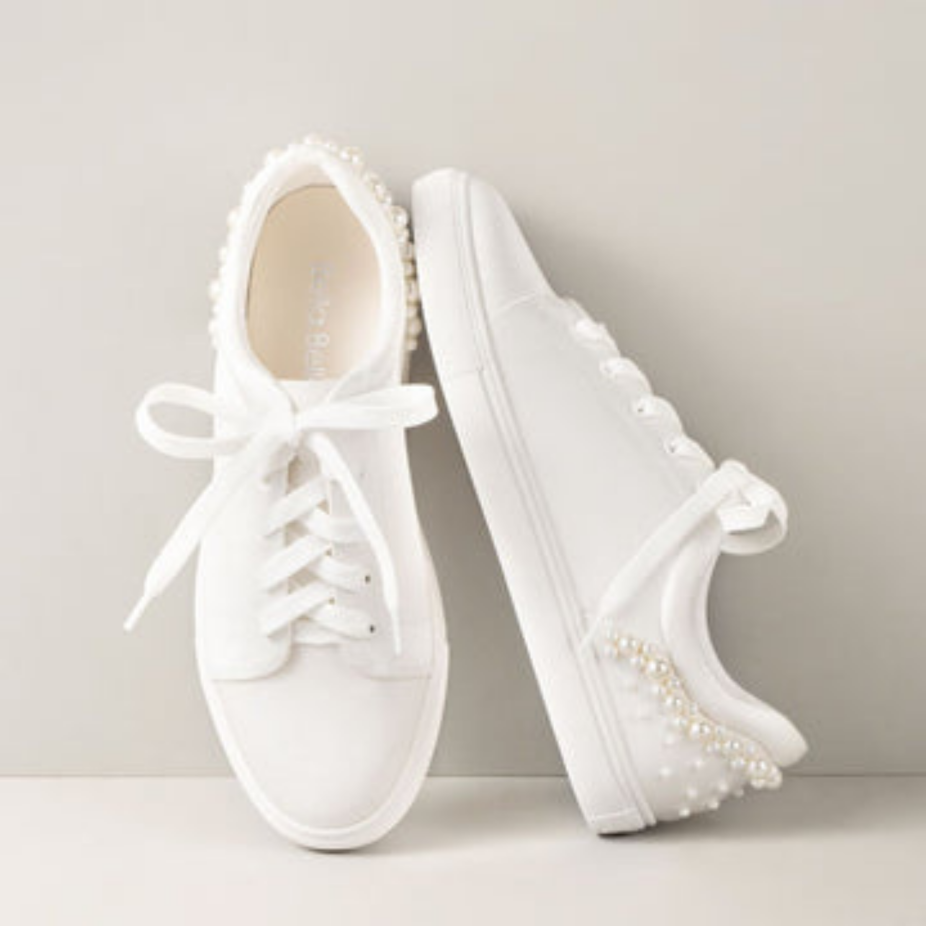 Tessa - Tessa Pearl Wedding Sneakers - Ivory