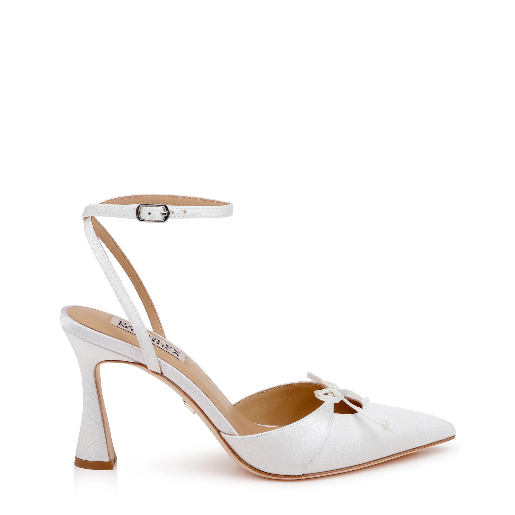 Yara II - Ankle Strap Pump White Crepe - Soft White