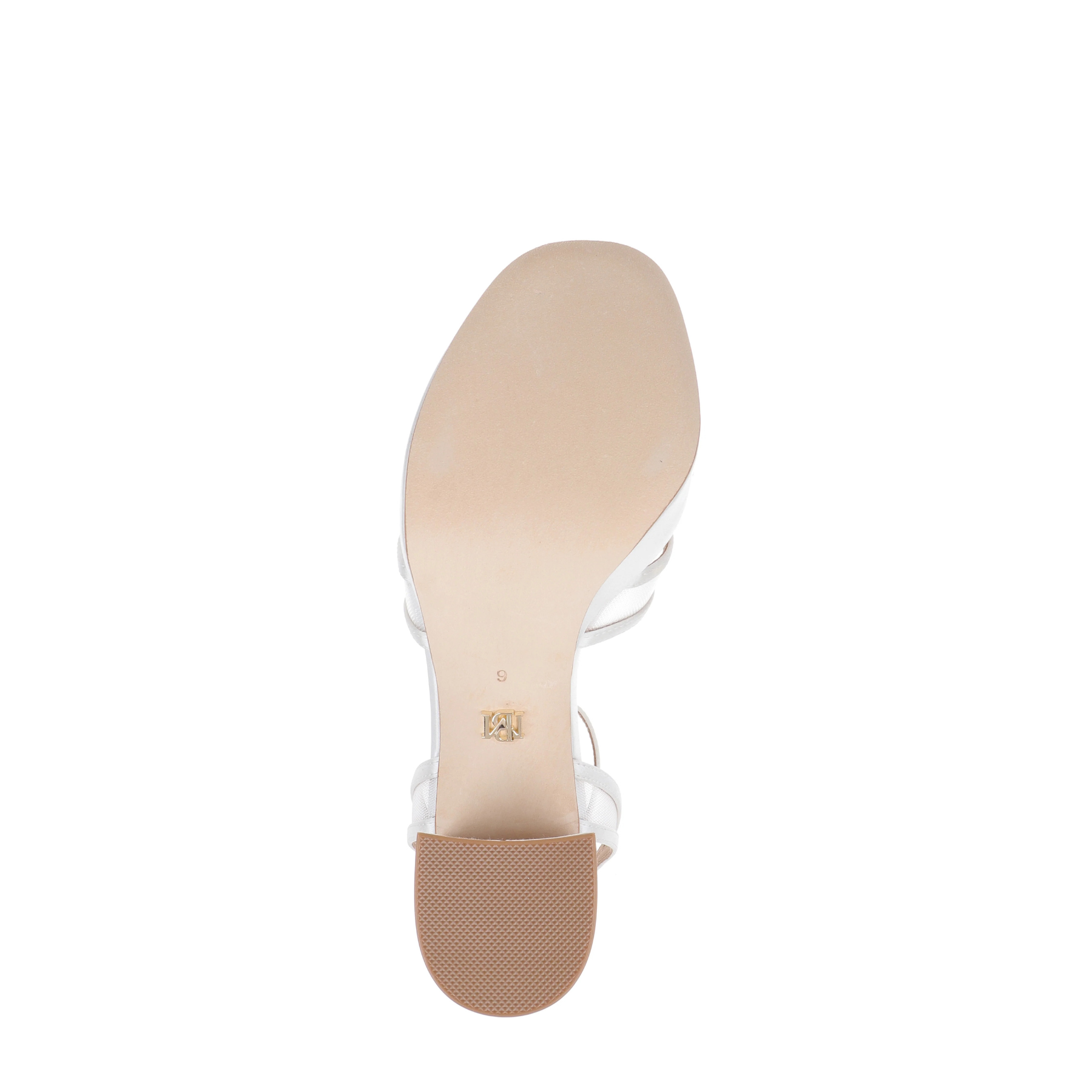 Yohana - Platform Ankle Strap Sandal White Satin - Soft White