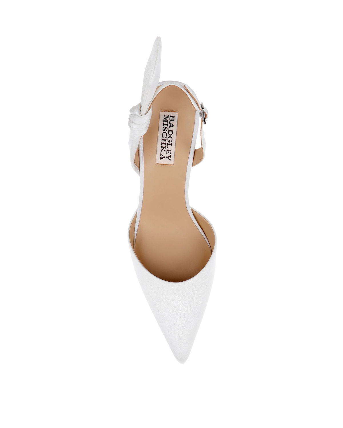 Yuan - Bow Slingback Pump - White Crepe