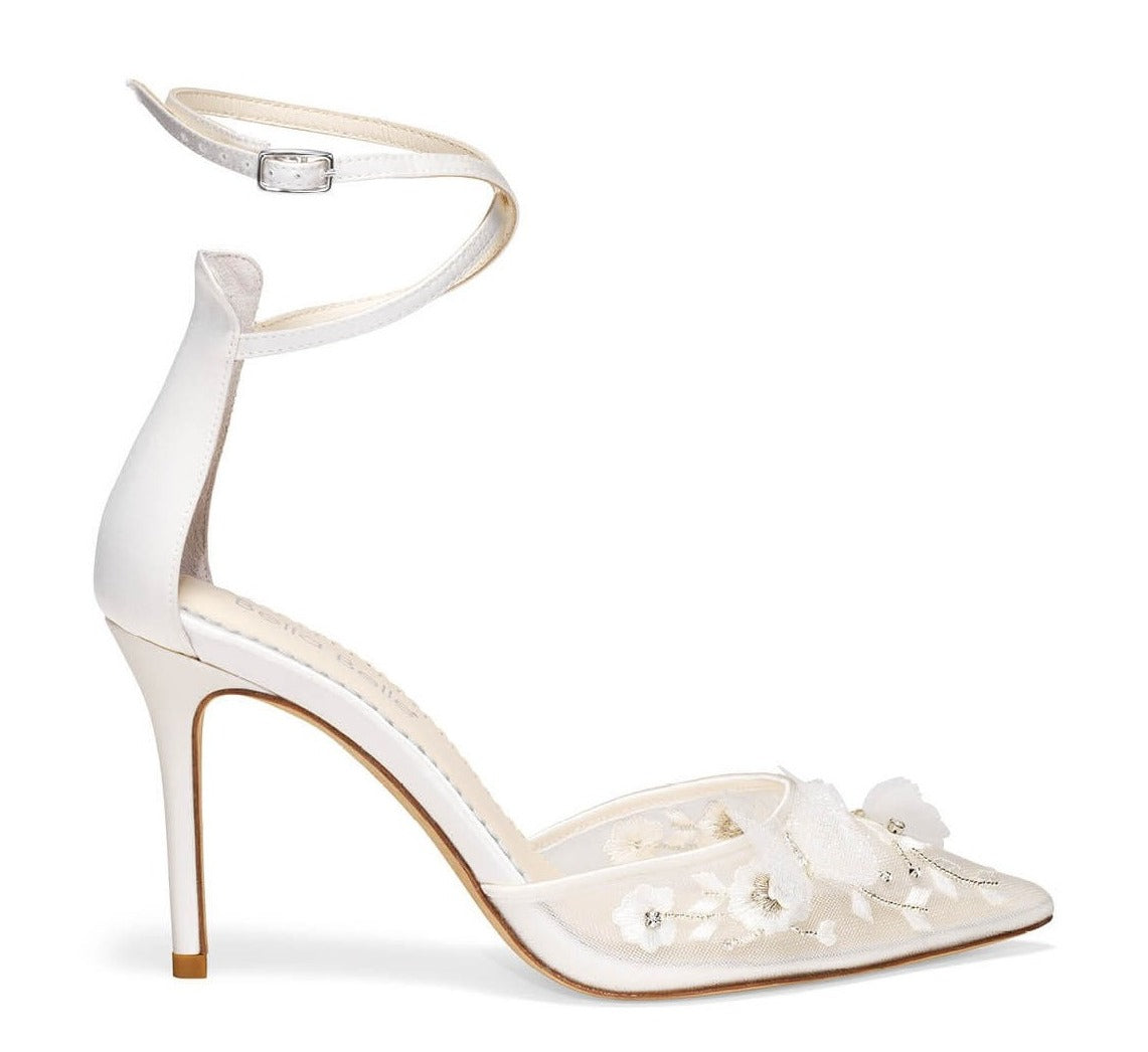 Buy Eve - Ivory Butterfly Heels online | The White Collection Australia