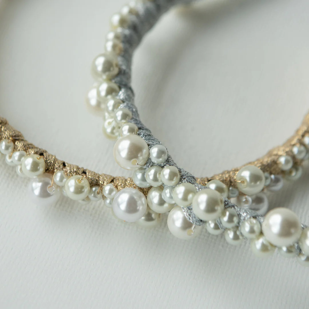Buy A'el Este - Charlotte - Bridal Pearl Headband - Rose Gold online | The White Collection Australia