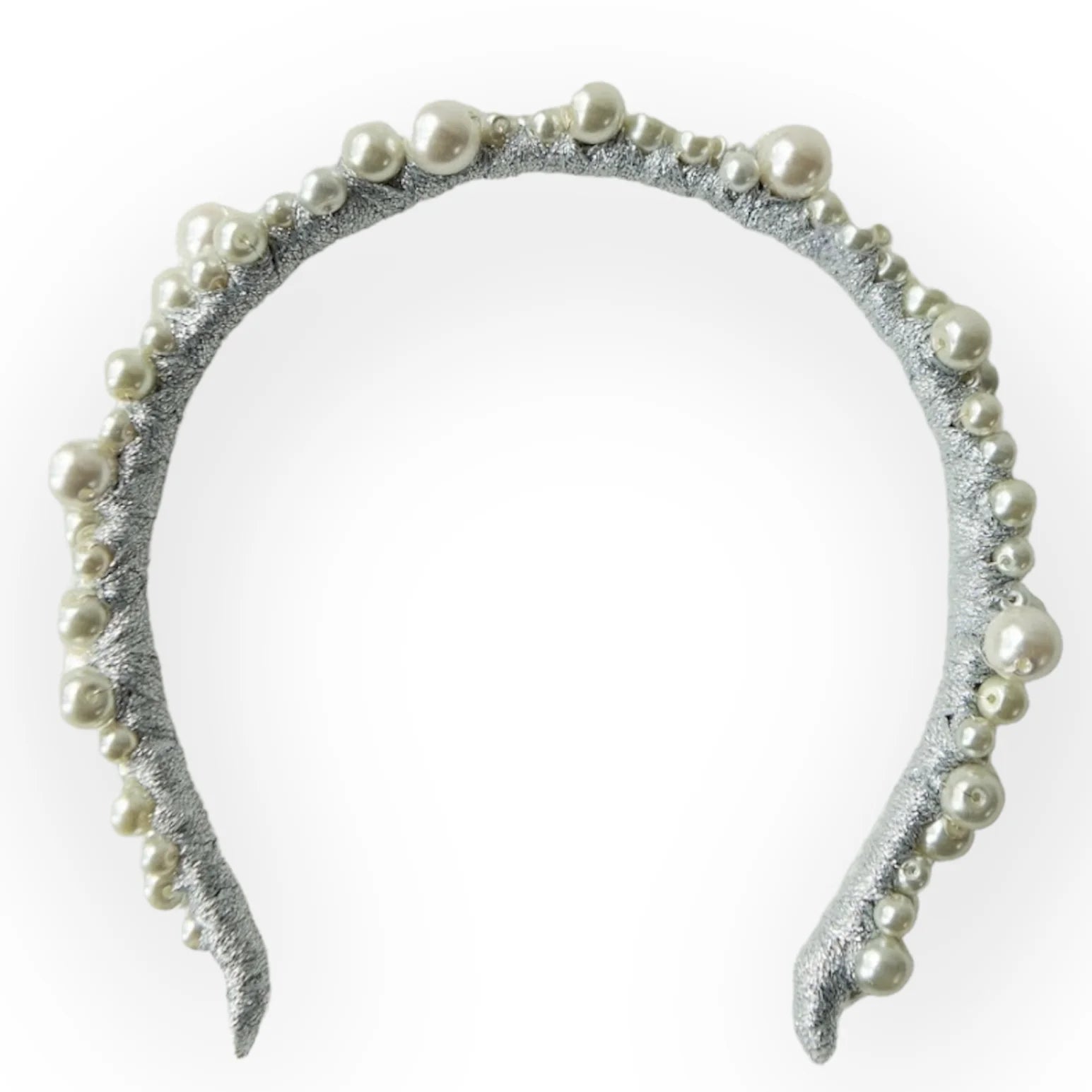 Buy A'el Este - Charlotte - Bridal Pearl Headband - Silver online | The White Collection Australia