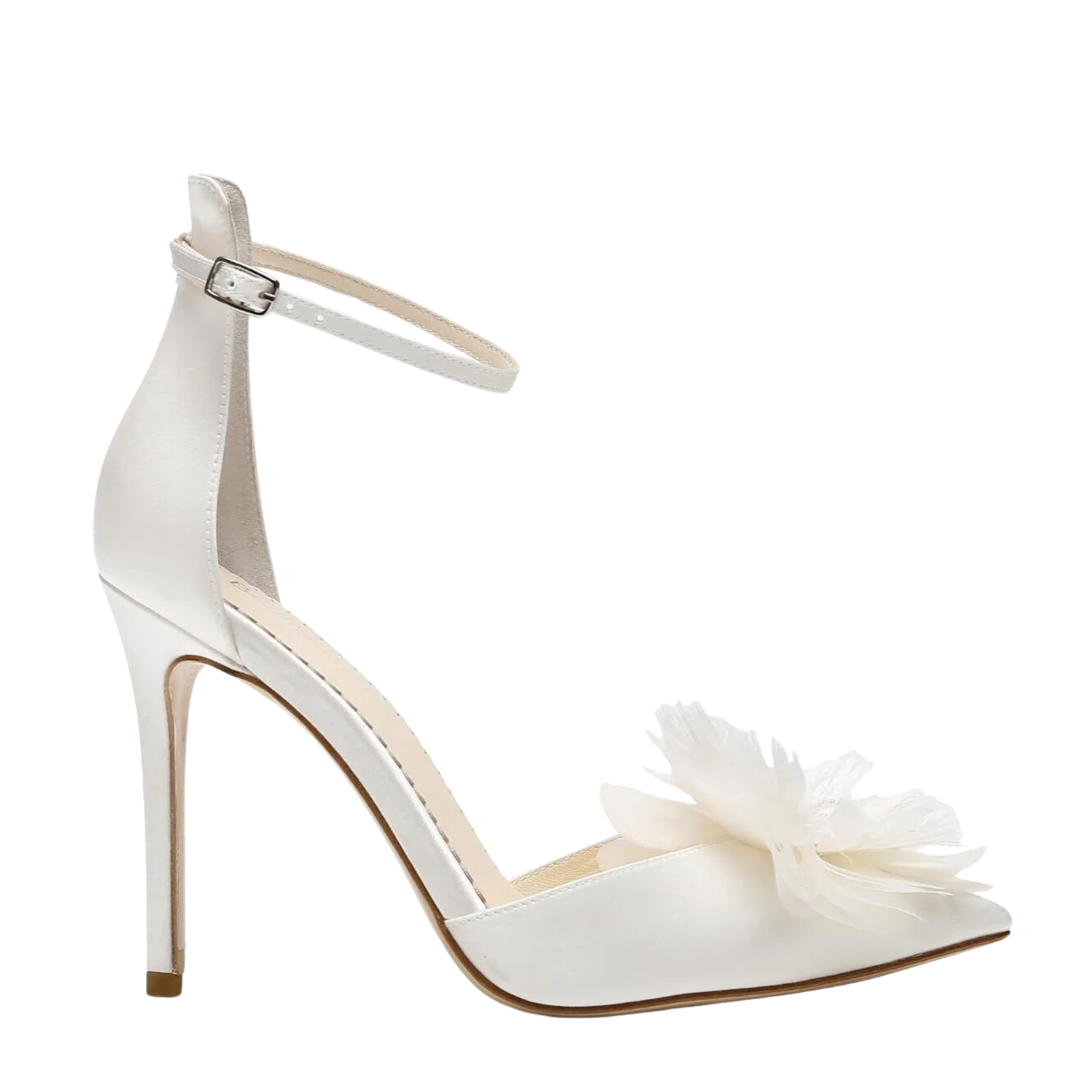 Harlow - Ivory Silk Flower Bridal Pointed Heel