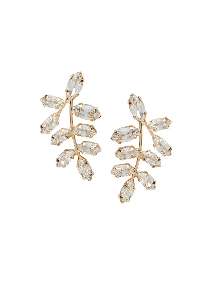Buy Elizabeth Bower - Eden Mini Cluster Crystal Stud - Gold online | The White Collection Australia