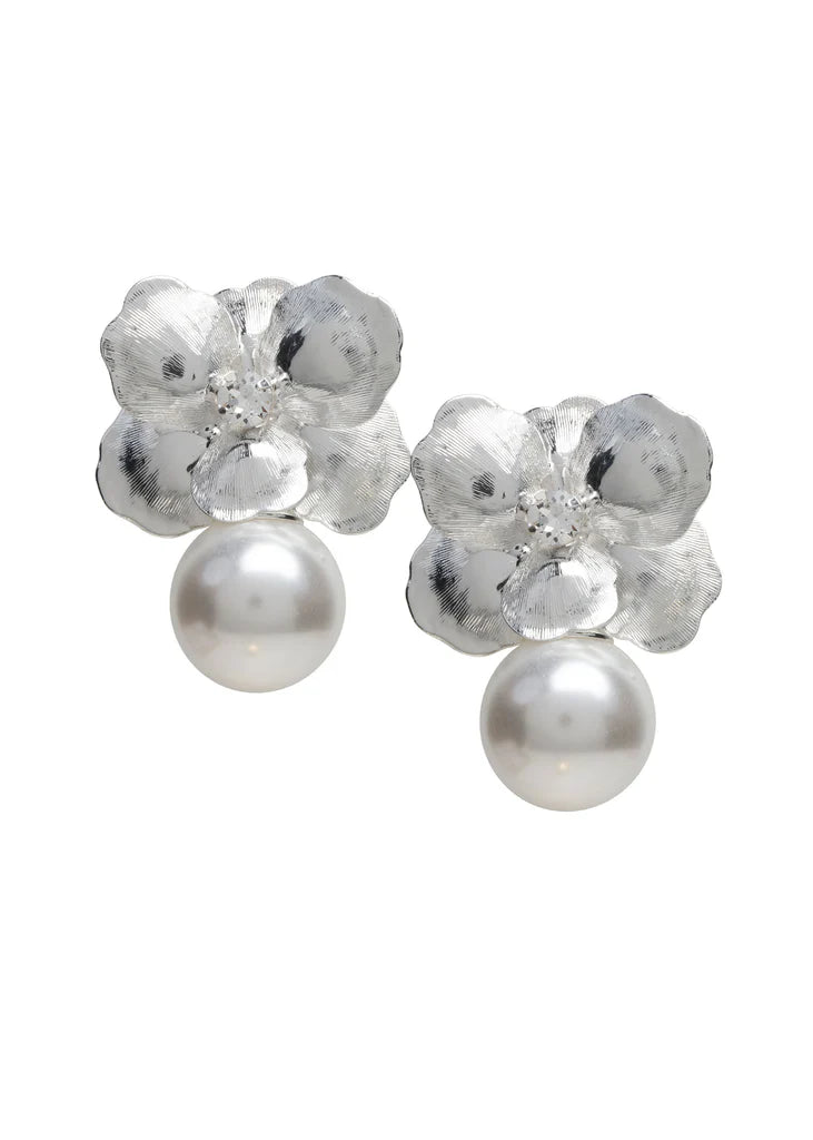 Buy Elizabeth Bower - Orchid Duet Flower Stud - Gold online | The White Collection Australia