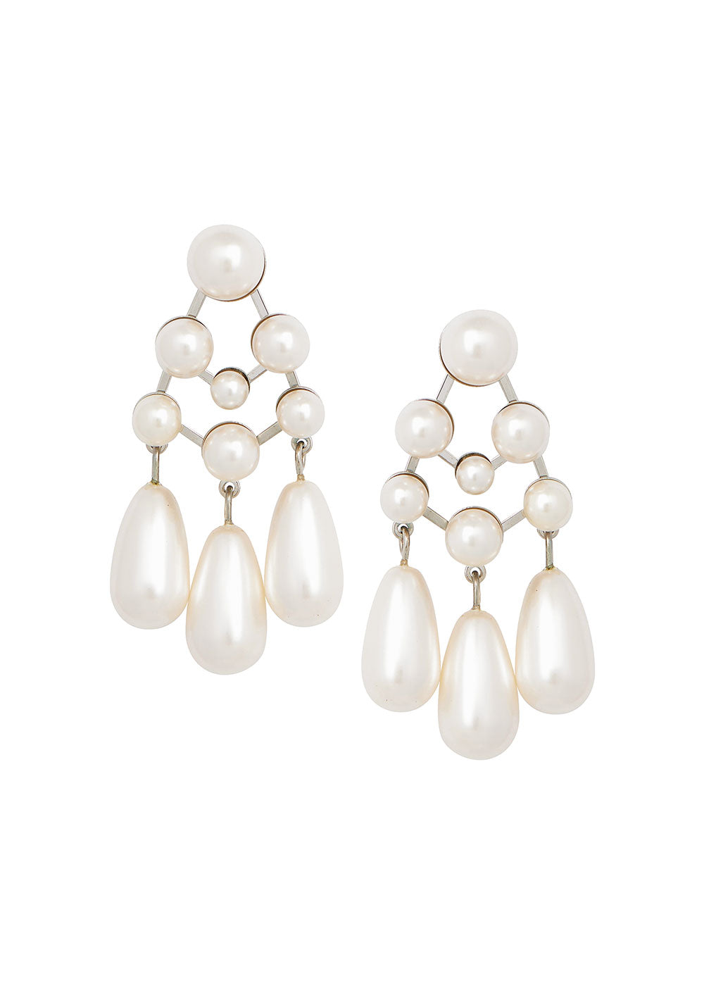 Buy Elizabeth Bower - Pearlette Bauble - Rhodium Silver online | The White Collection Australia