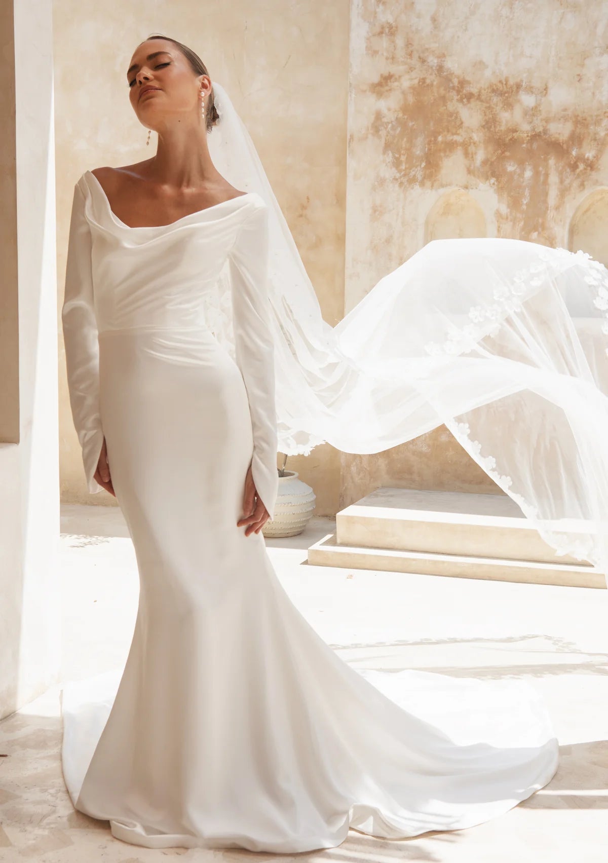 Lola Knight - Marigold - Ivory Flower Wedding Veil