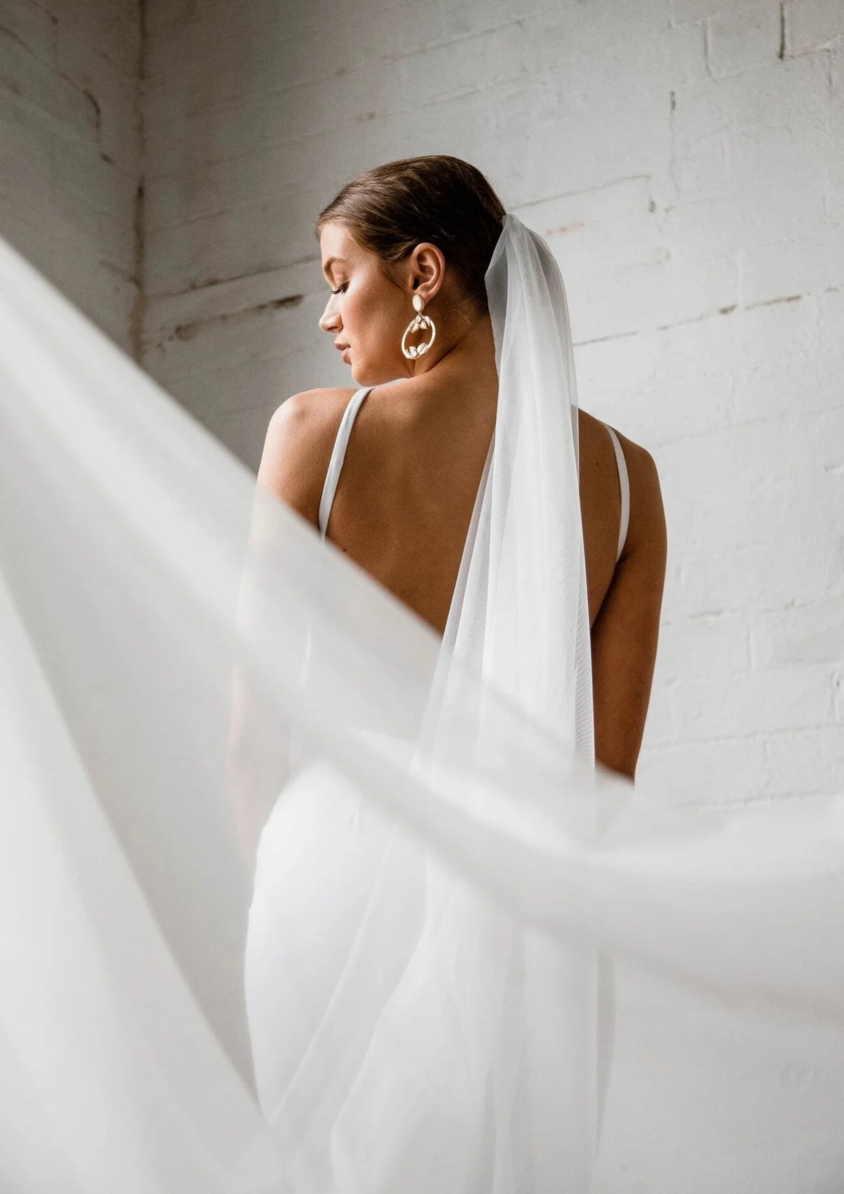 Lola Knight - Penelope - Classic Single Tier Wedding Veil - Ivory