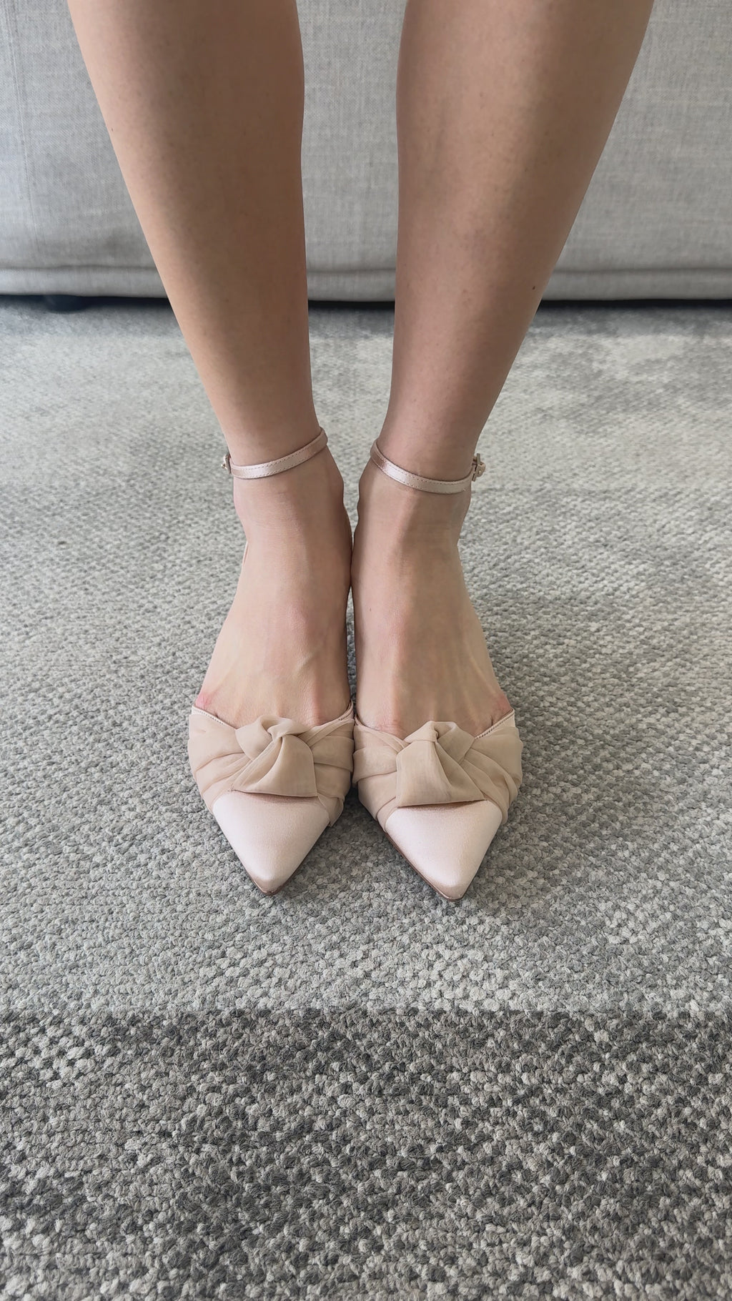 Buy Favor - Pointed Toe Kitten Heels - Nude online | The White Collection Australia