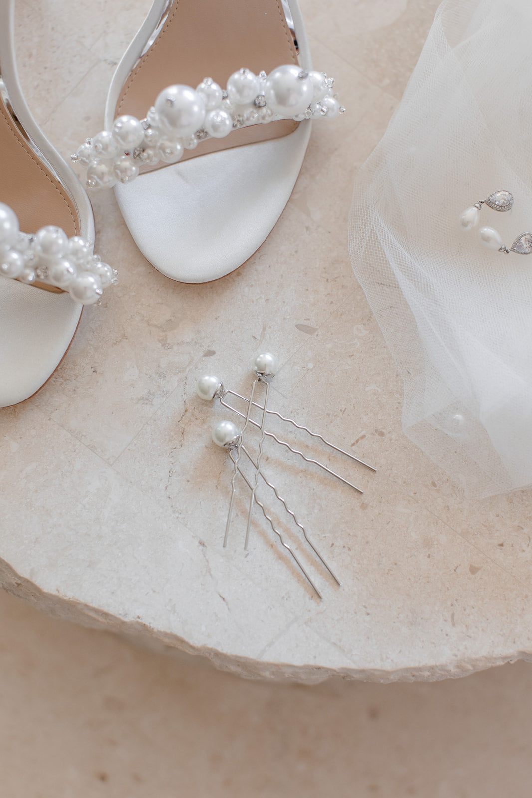 Mila - Pearl Bridal Hair Pin Trio
