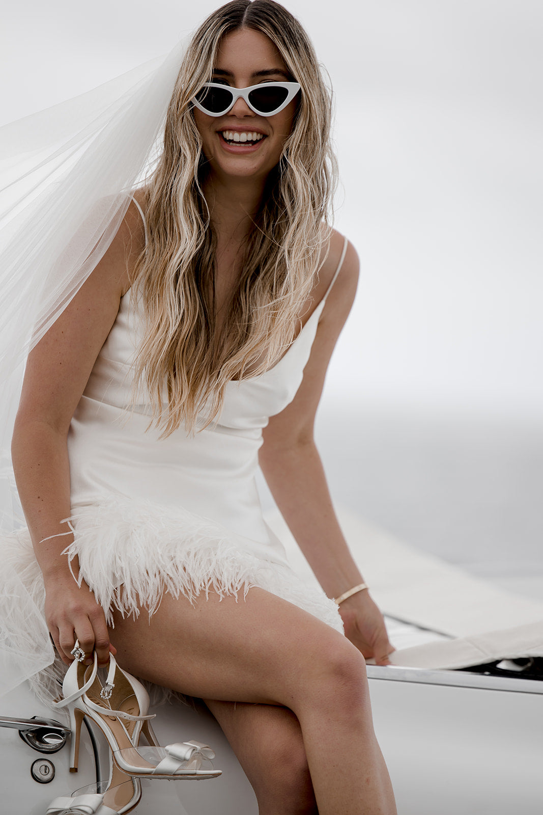 Brittany - White Cat Eye Sunglasses